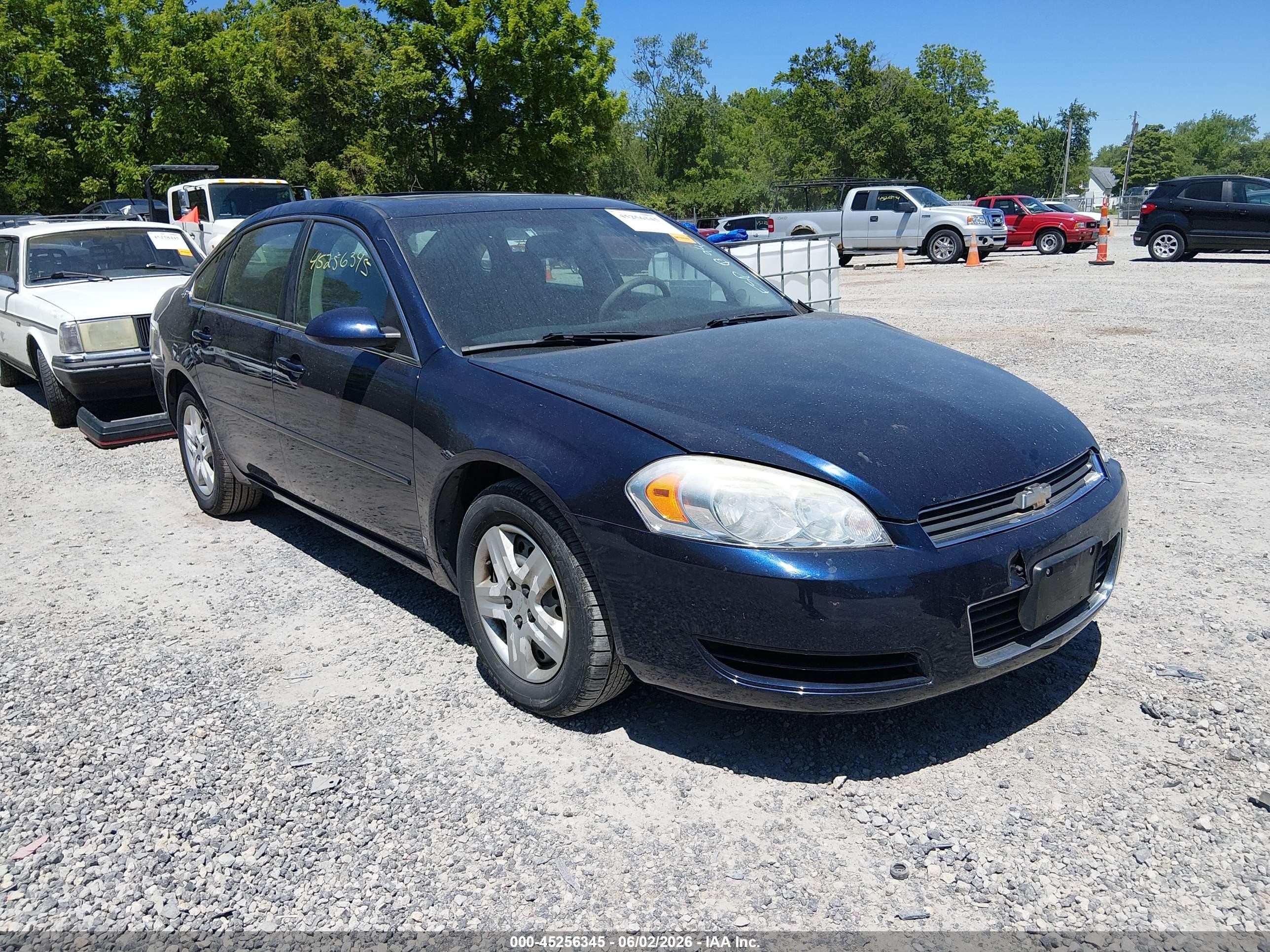 2008 Chevrolet Impala Ls Blue vin: 2G1WB58K181278633