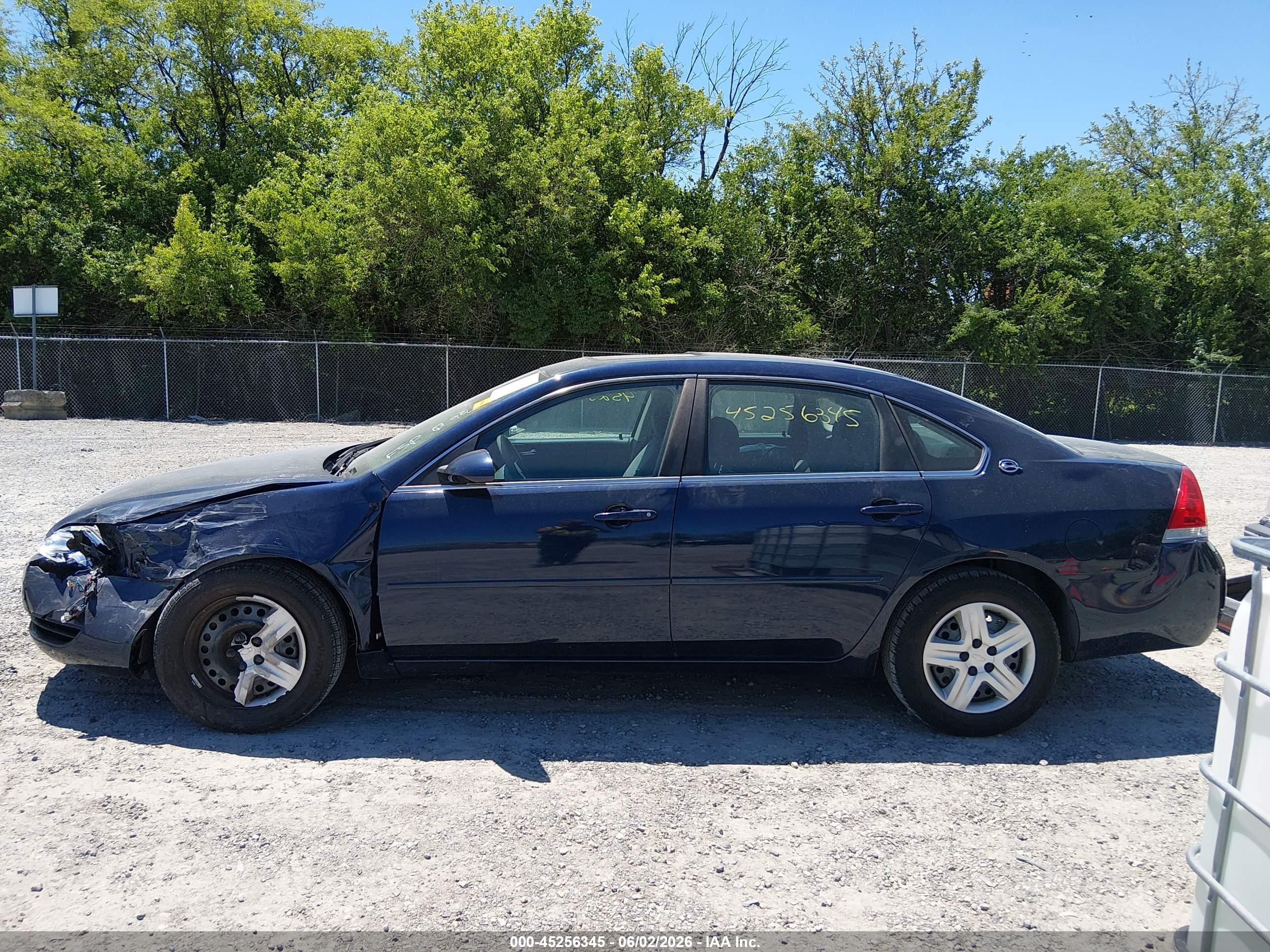 2008 Chevrolet Impala Ls Blue vin: 2G1WB58K181278633