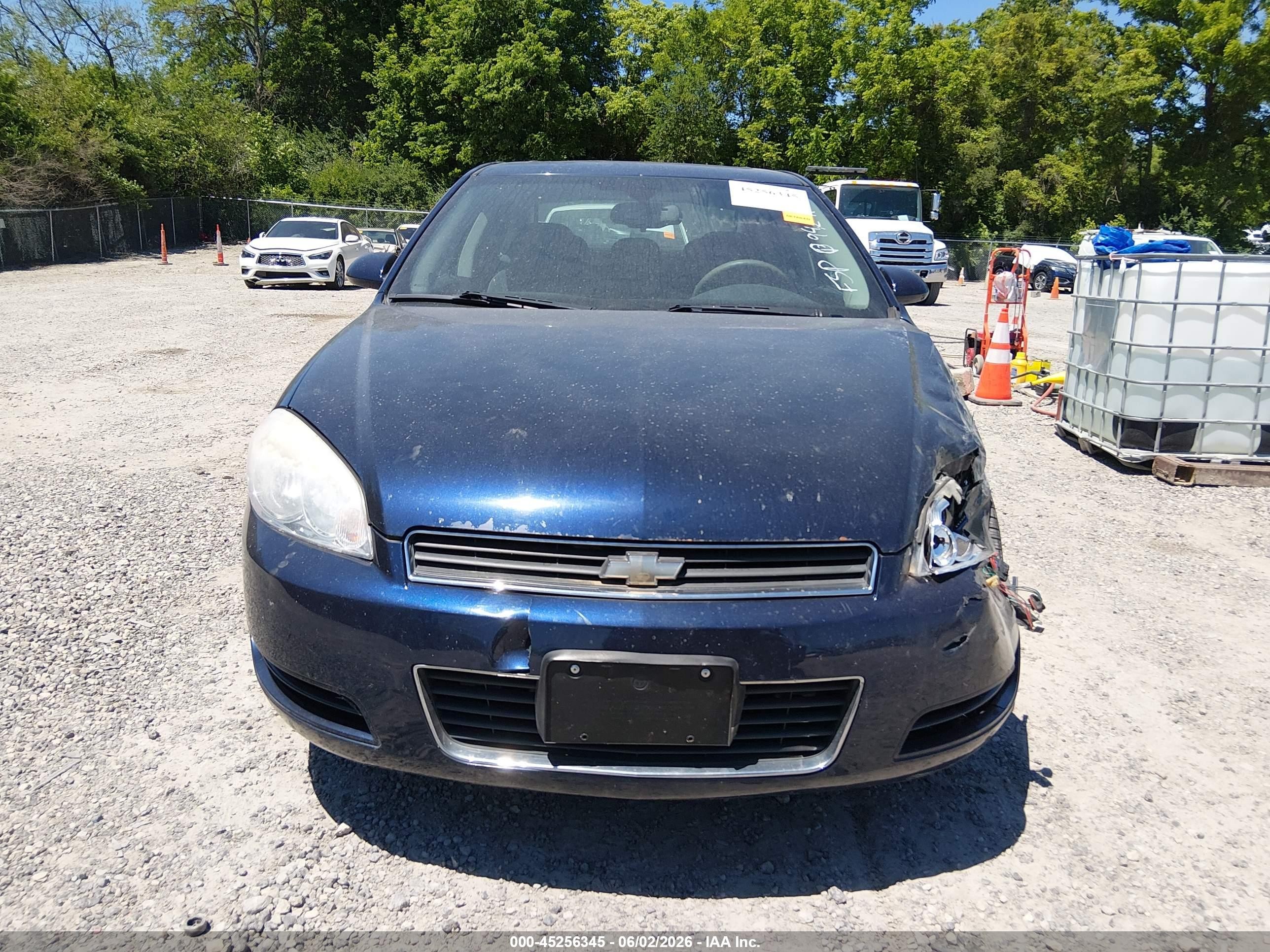 2008 Chevrolet Impala Ls Blue vin: 2G1WB58K181278633