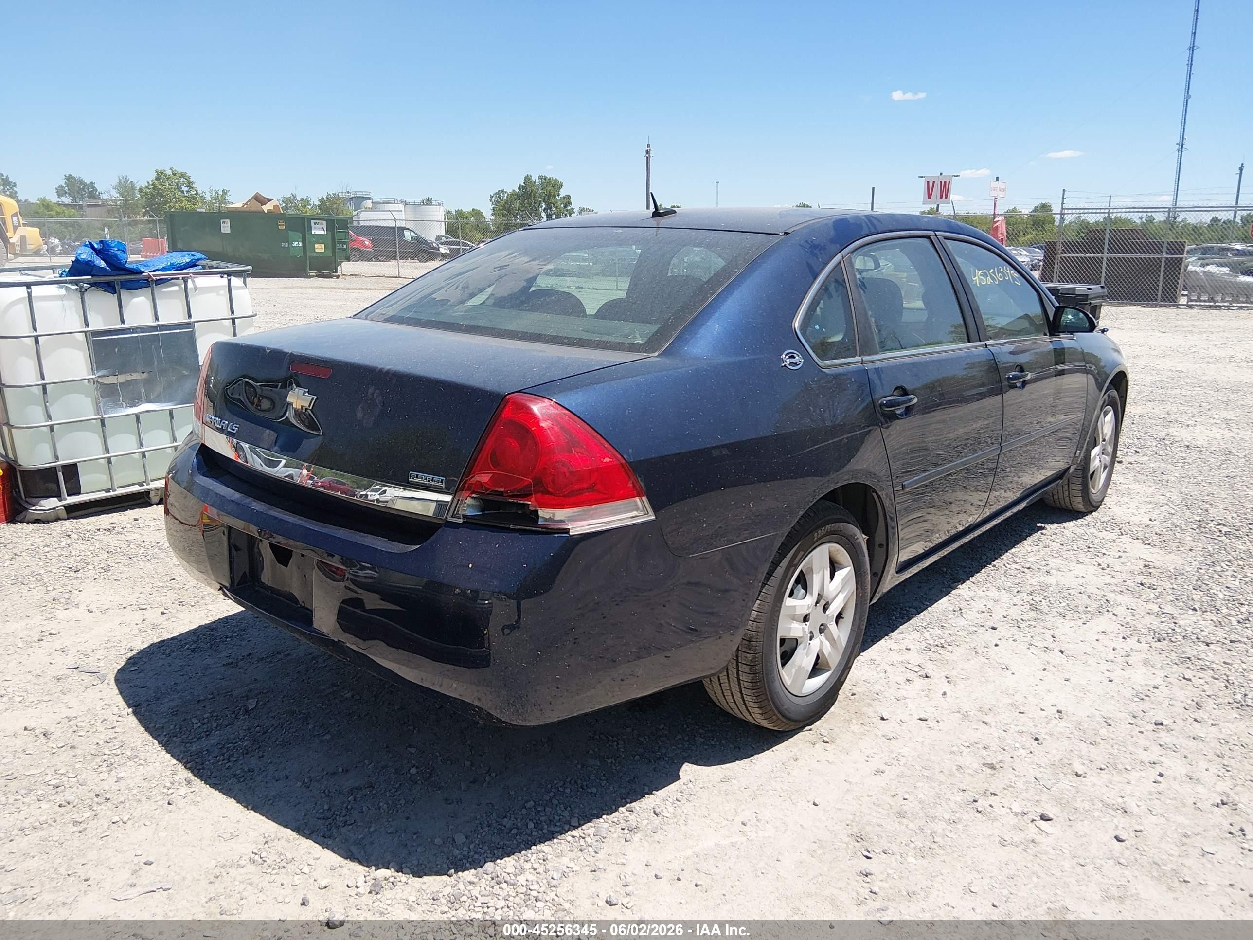2008 Chevrolet Impala Ls Blue vin: 2G1WB58K181278633