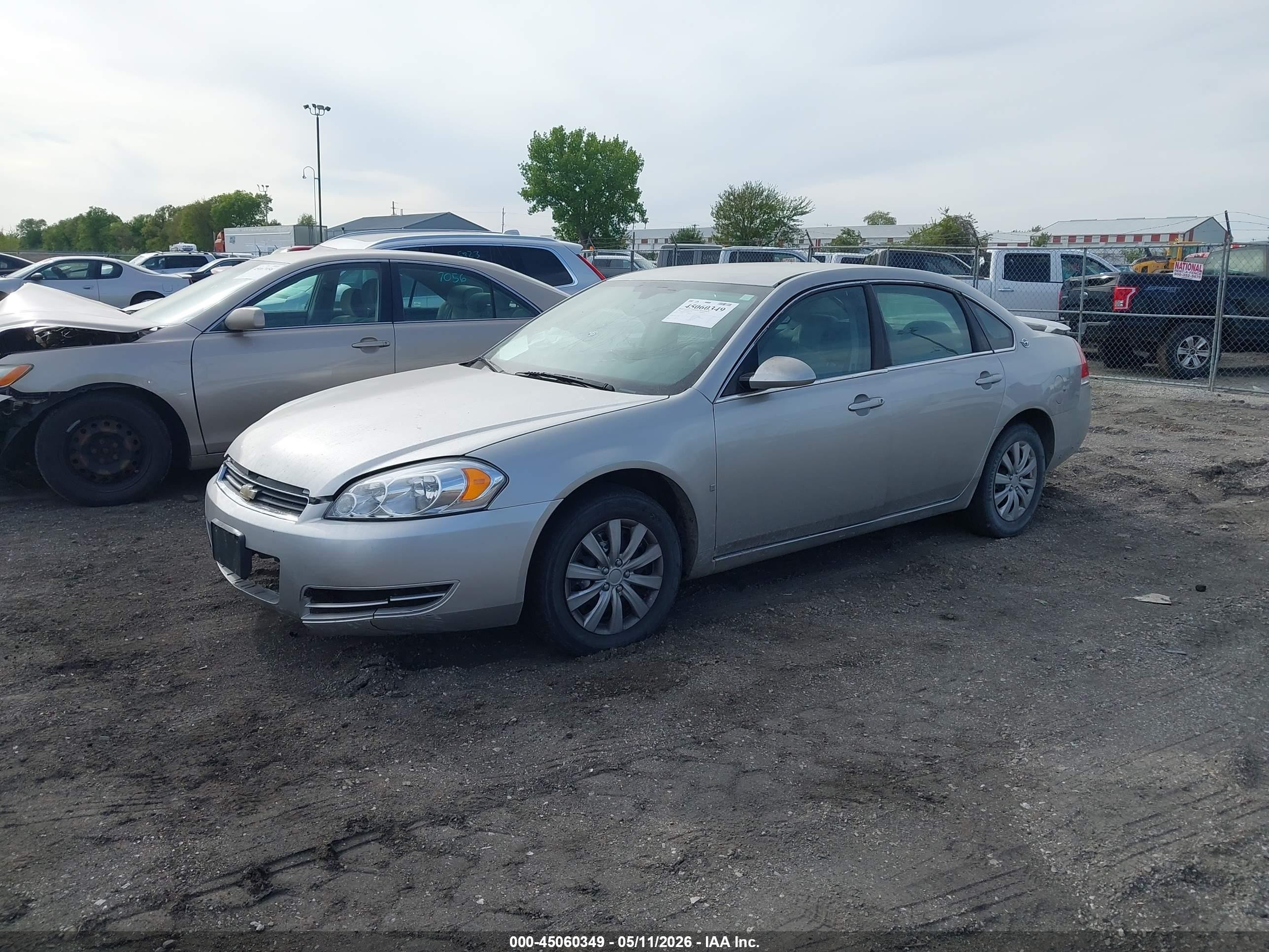 2008 Chevrolet Impala Ls Silver vin: 2G1WB58K189204498