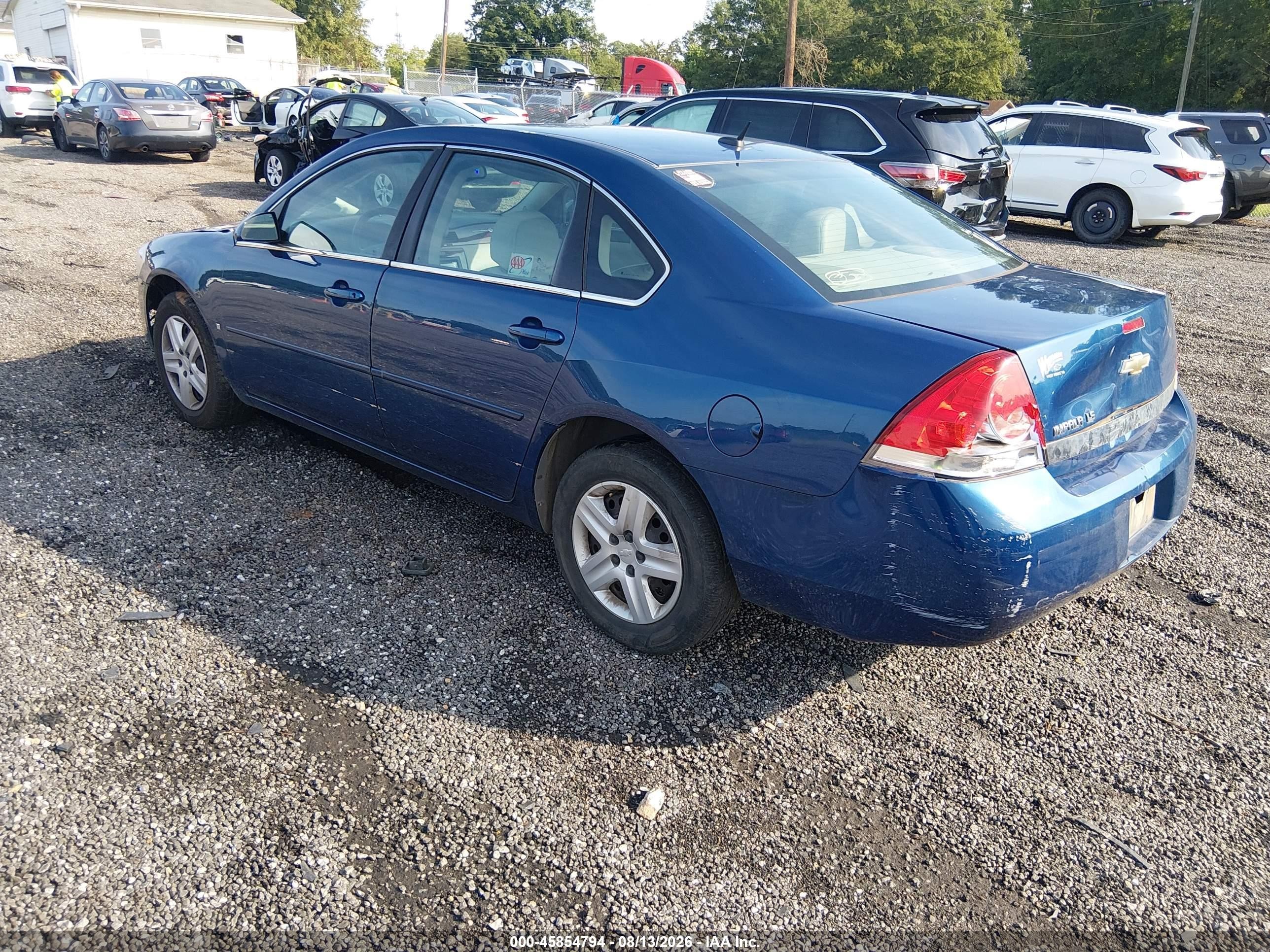 2006 Chevrolet Impala Ls Blue vin: 2G1WB58K269414539