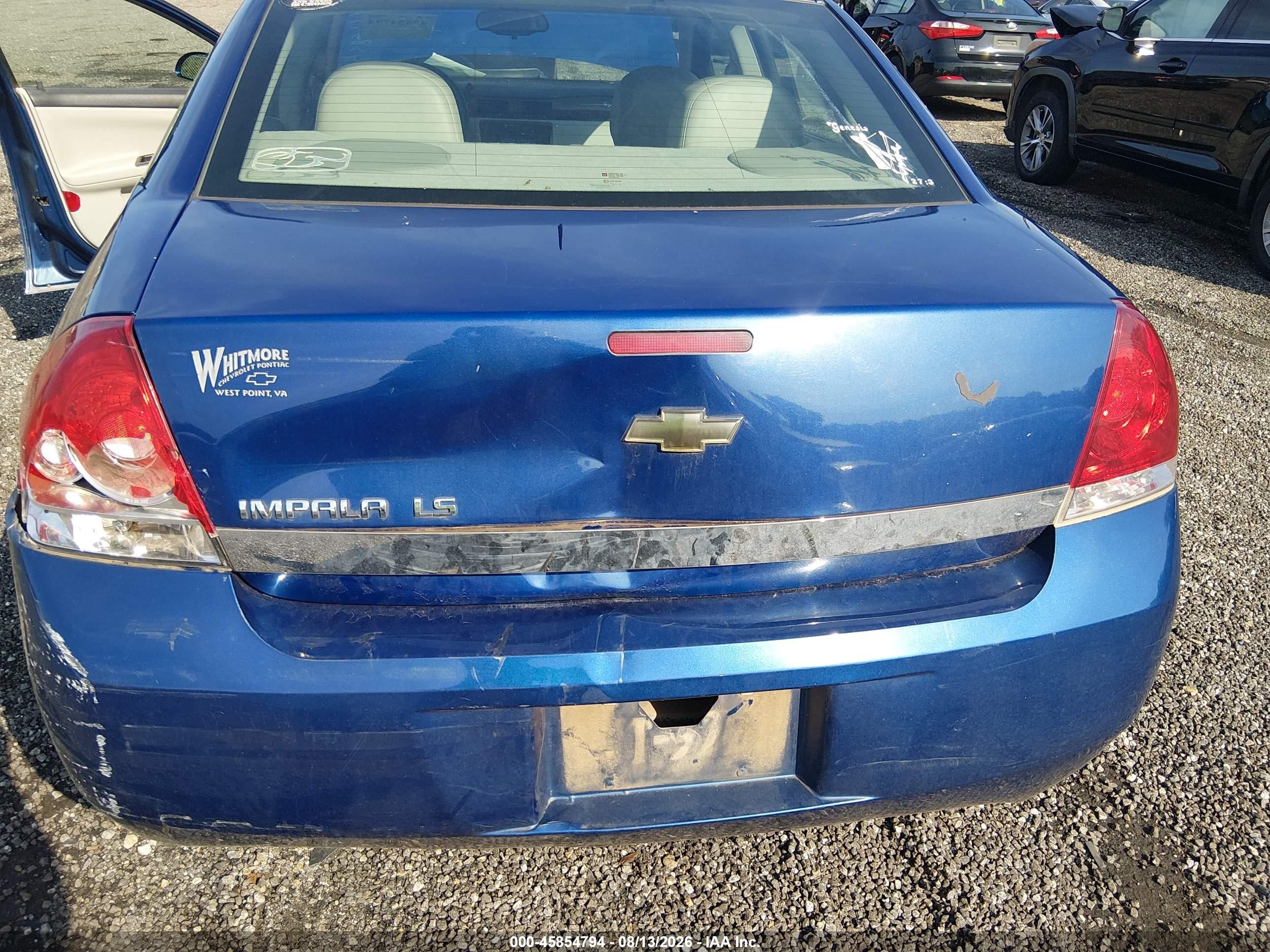 2006 Chevrolet Impala Ls Blue vin: 2G1WB58K269414539