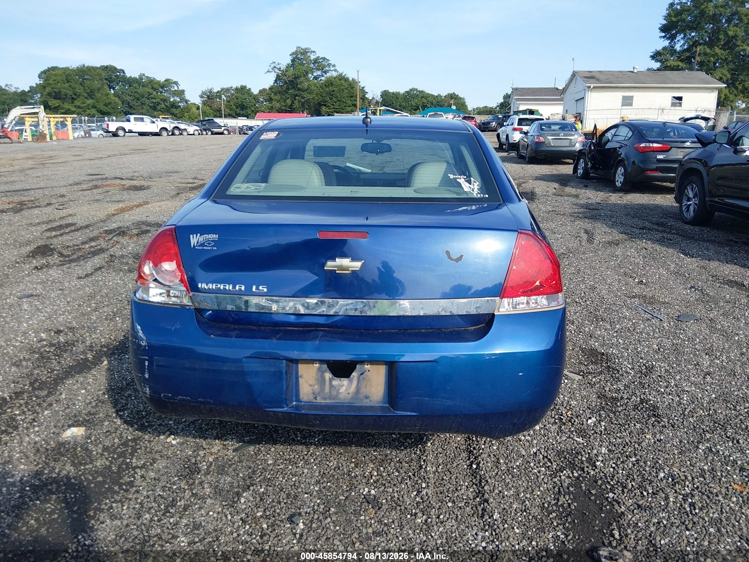 2006 Chevrolet Impala Ls Blue vin: 2G1WB58K269414539