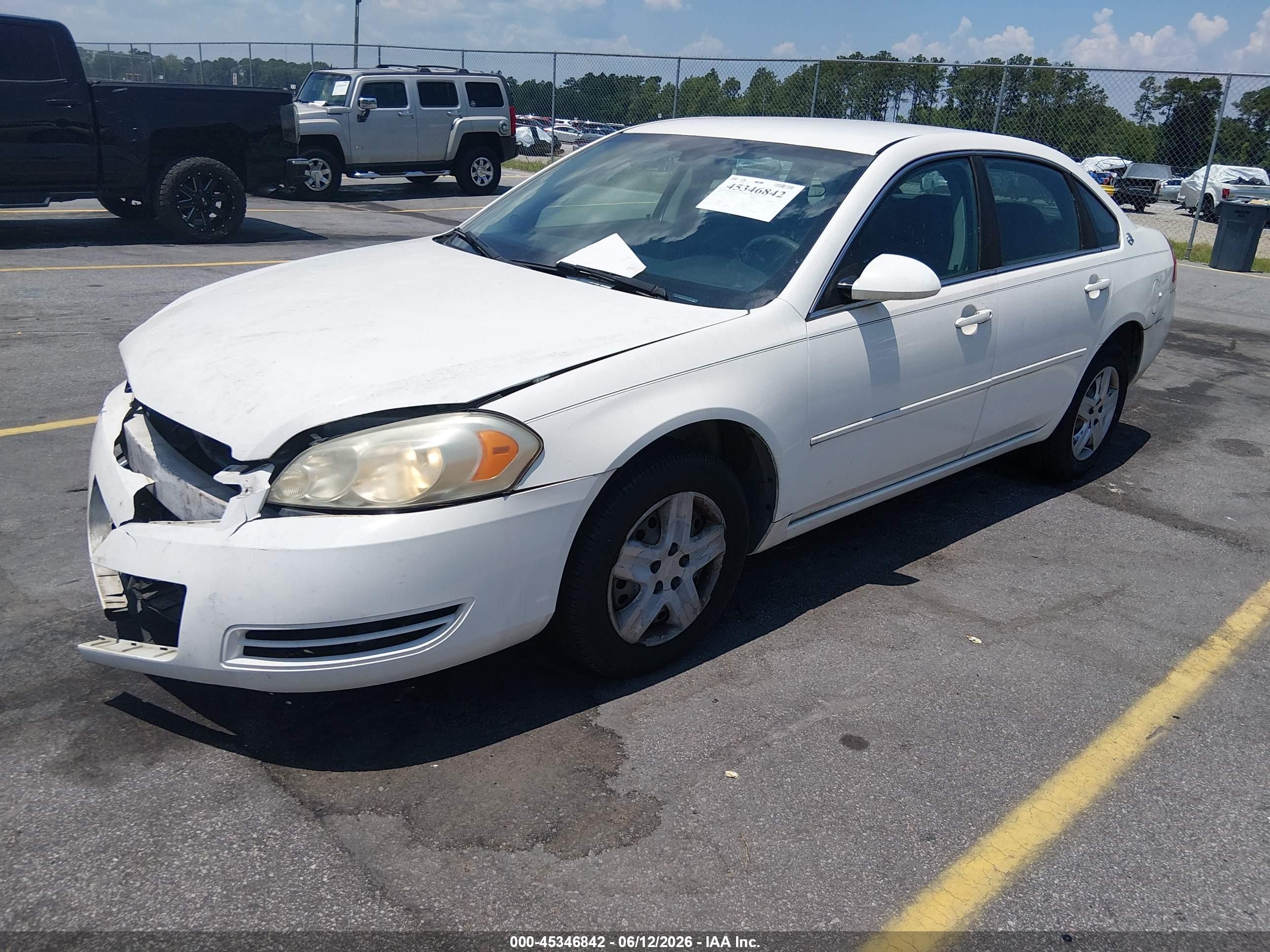 2007 Chevrolet Impala Ls White vin: 2G1WB58K279321988