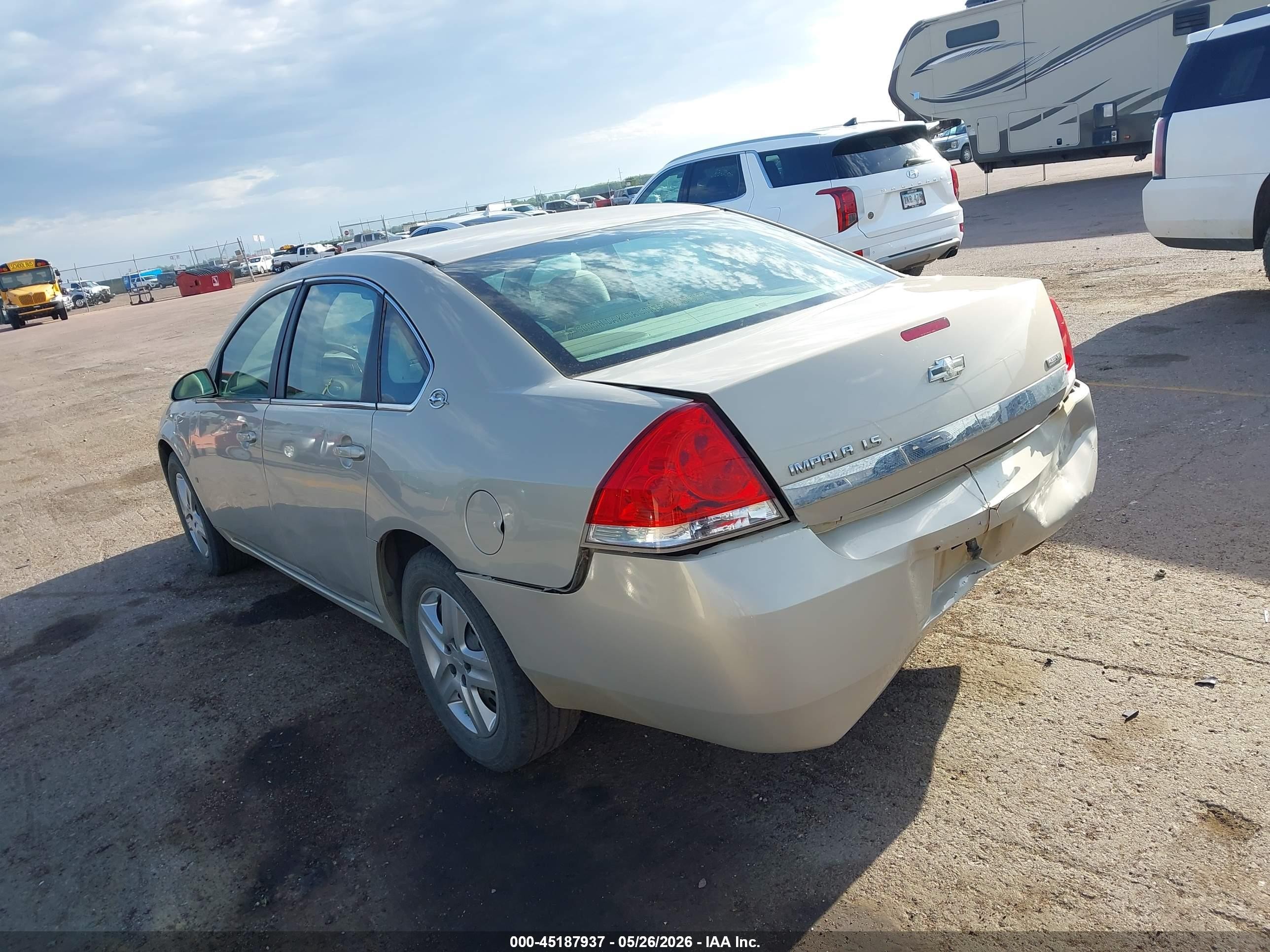 2008 Chevrolet Impala Ls Gold vin: 2G1WB58K281298583