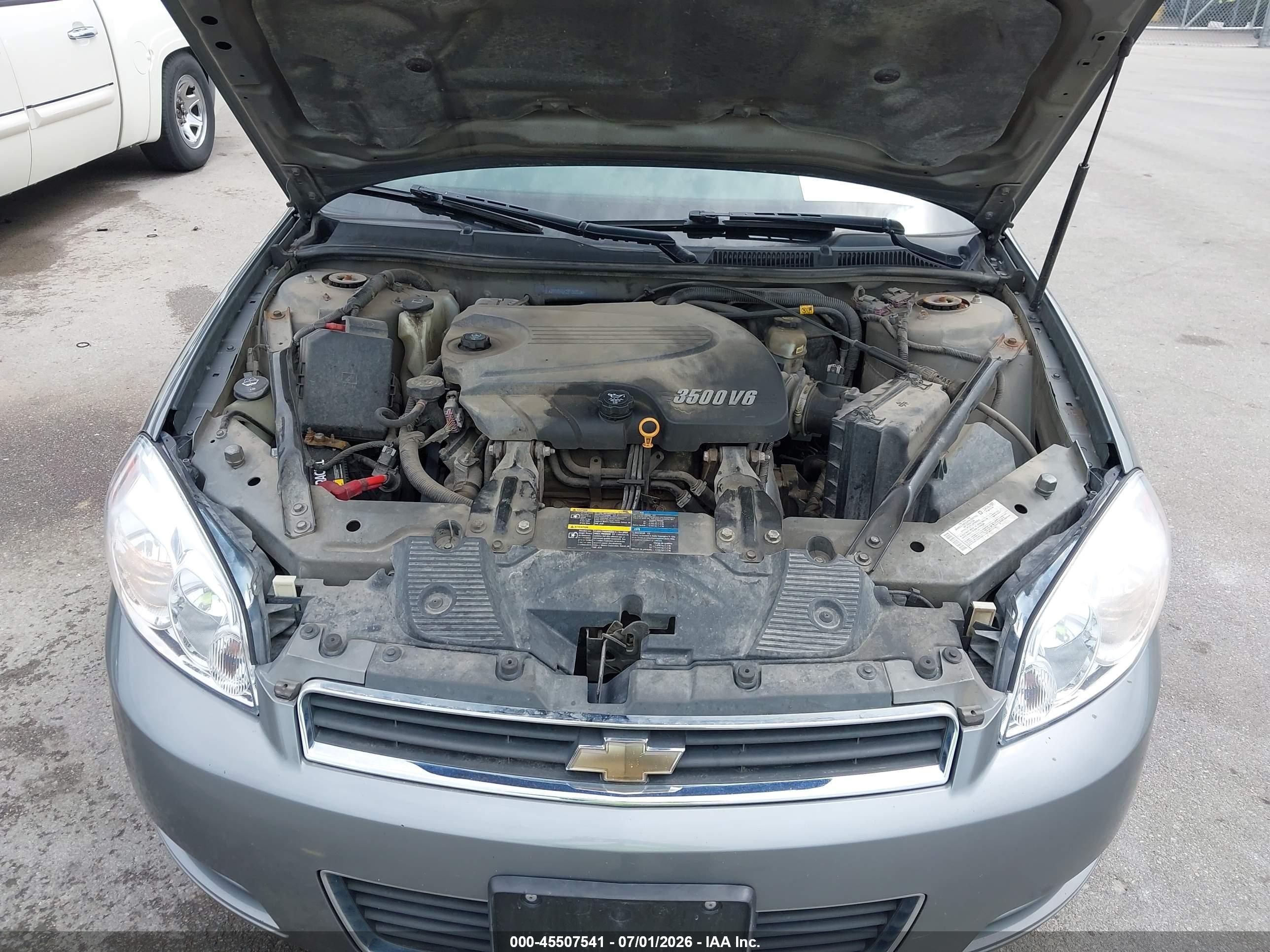 2008 Chevrolet Impala Ls Серый vin: 2G1WB58K281363075