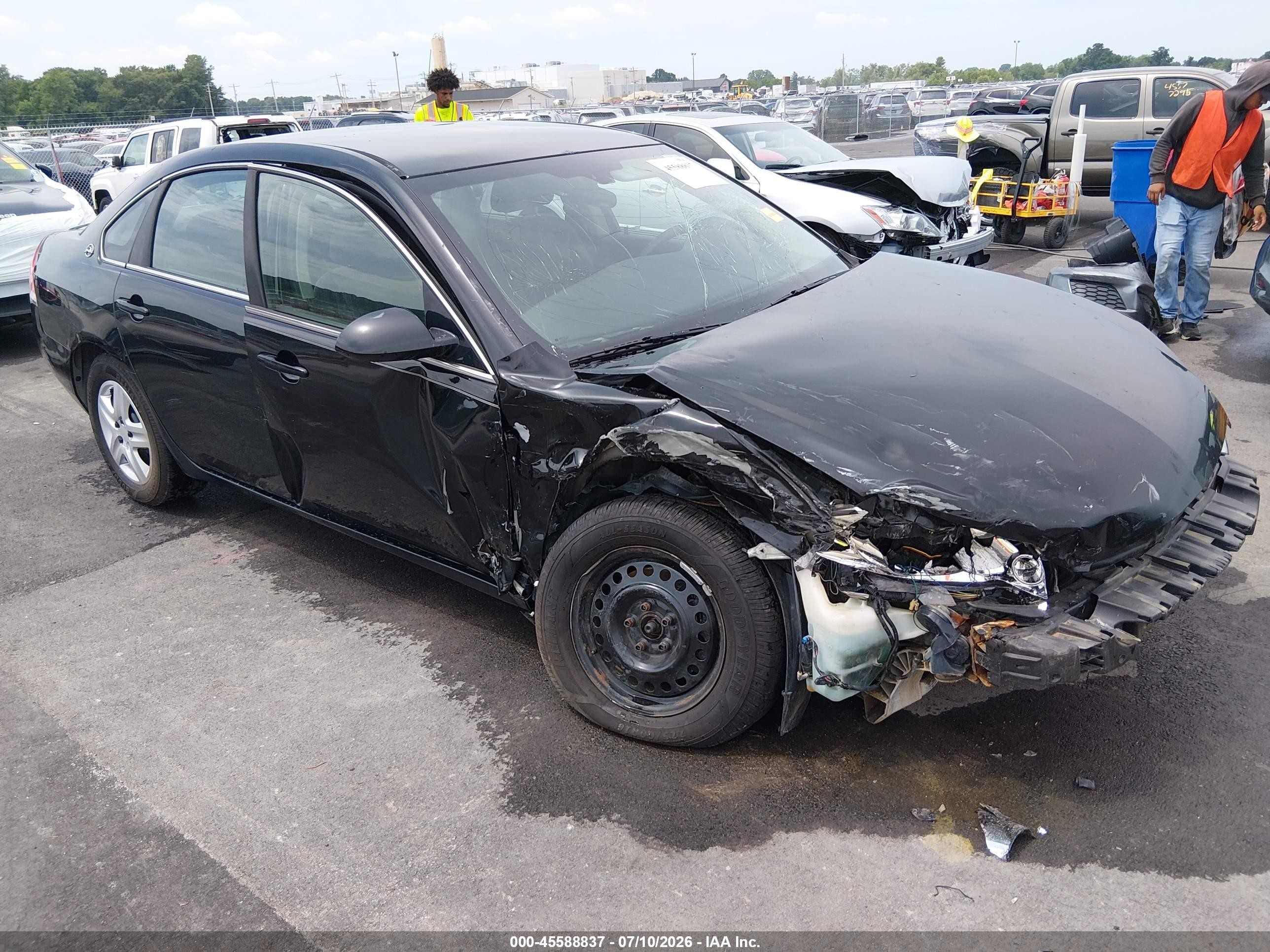 2008 Chevrolet Impala Ls Черный vin: 2G1WB58K289132498