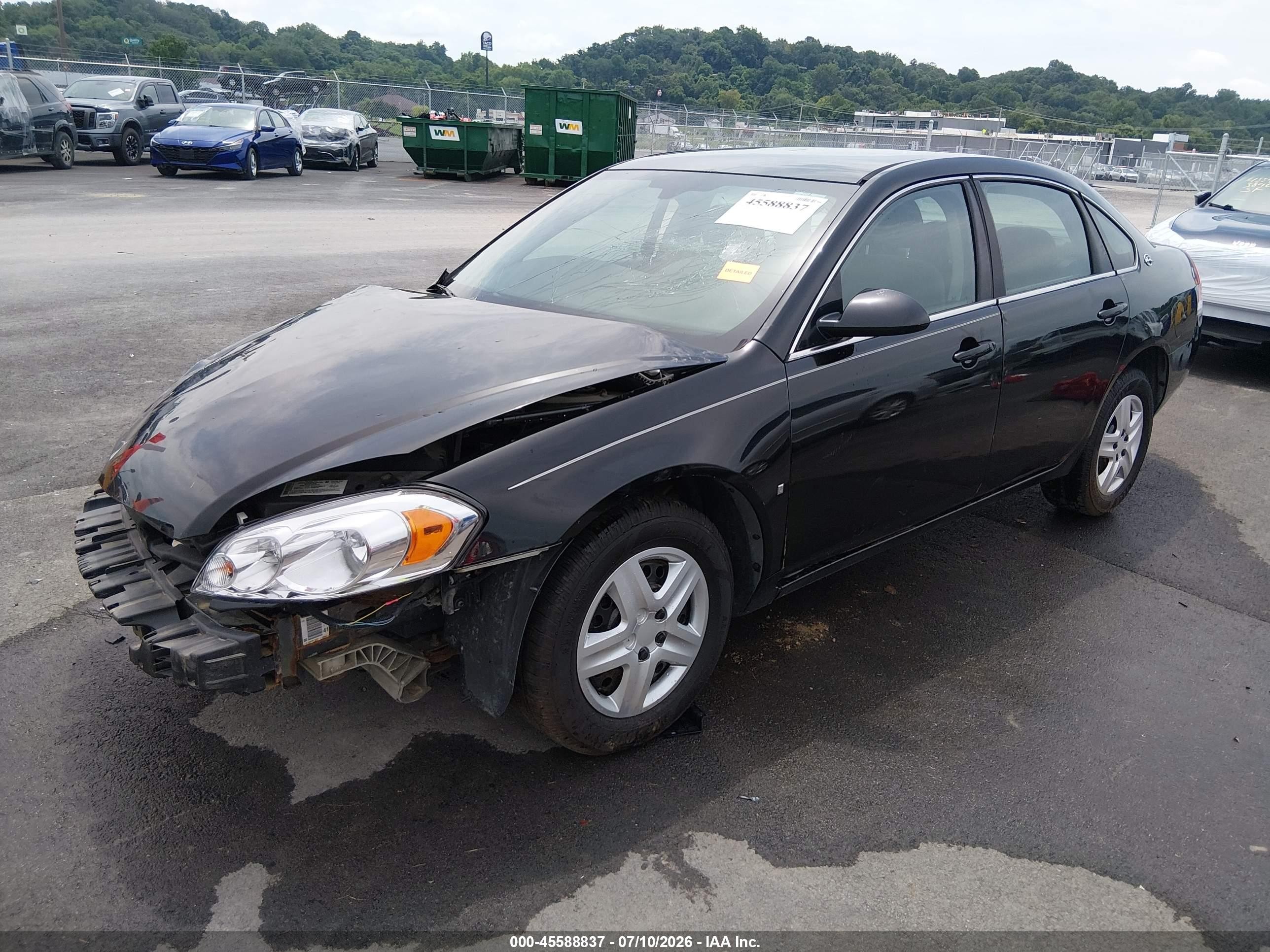 2008 Chevrolet Impala Ls Черный vin: 2G1WB58K289132498