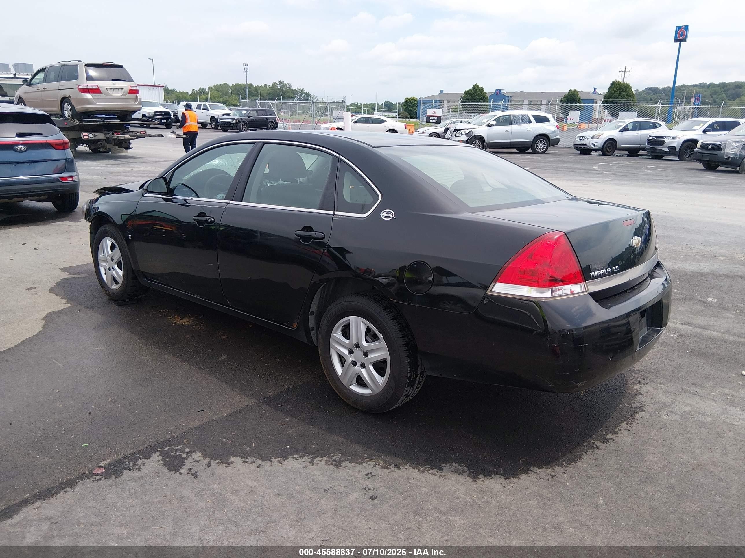 2008 Chevrolet Impala Ls Черный vin: 2G1WB58K289132498