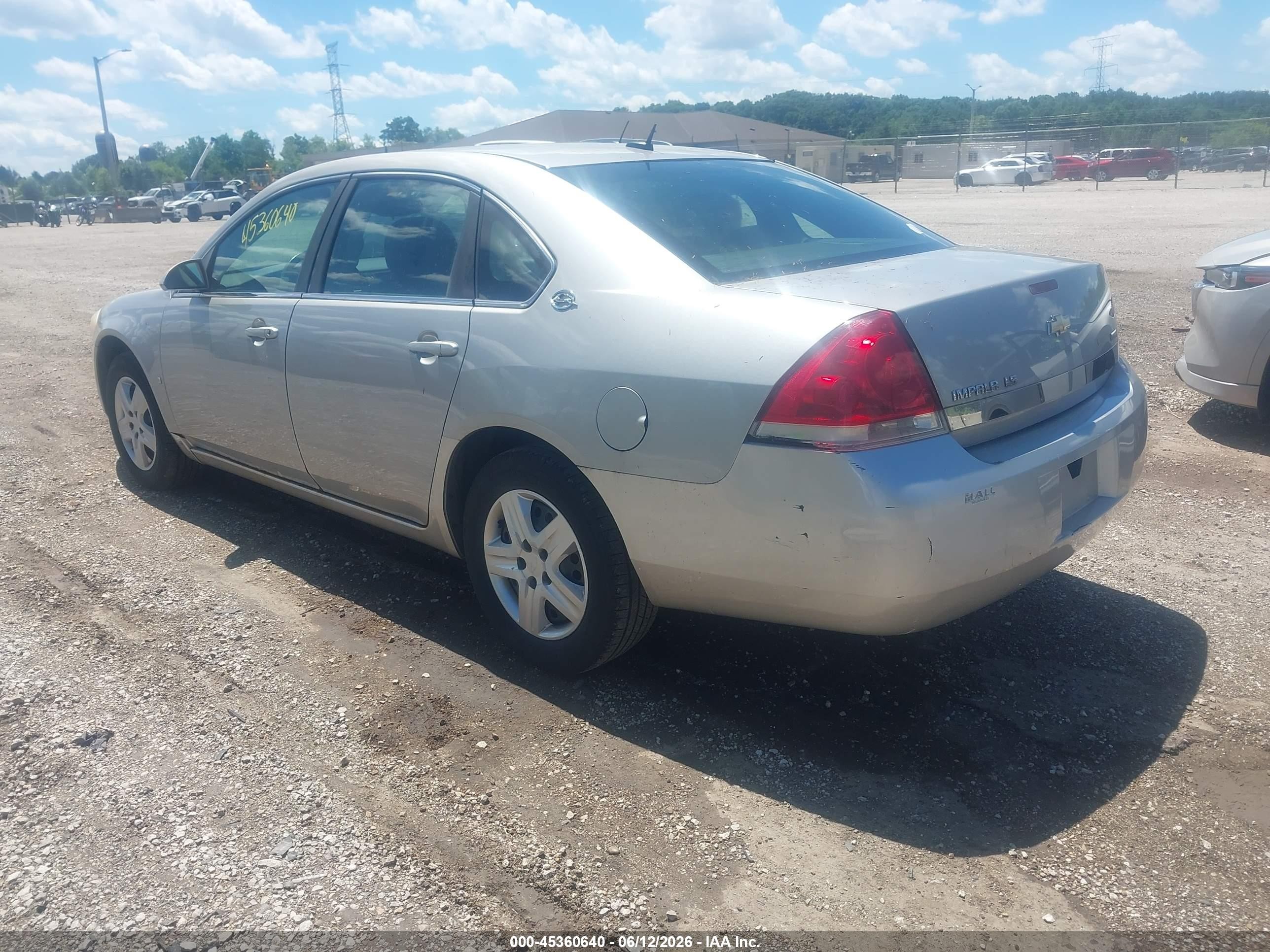 2008 Chevrolet Impala Ls Champagne vin: 2G1WB58K289201383