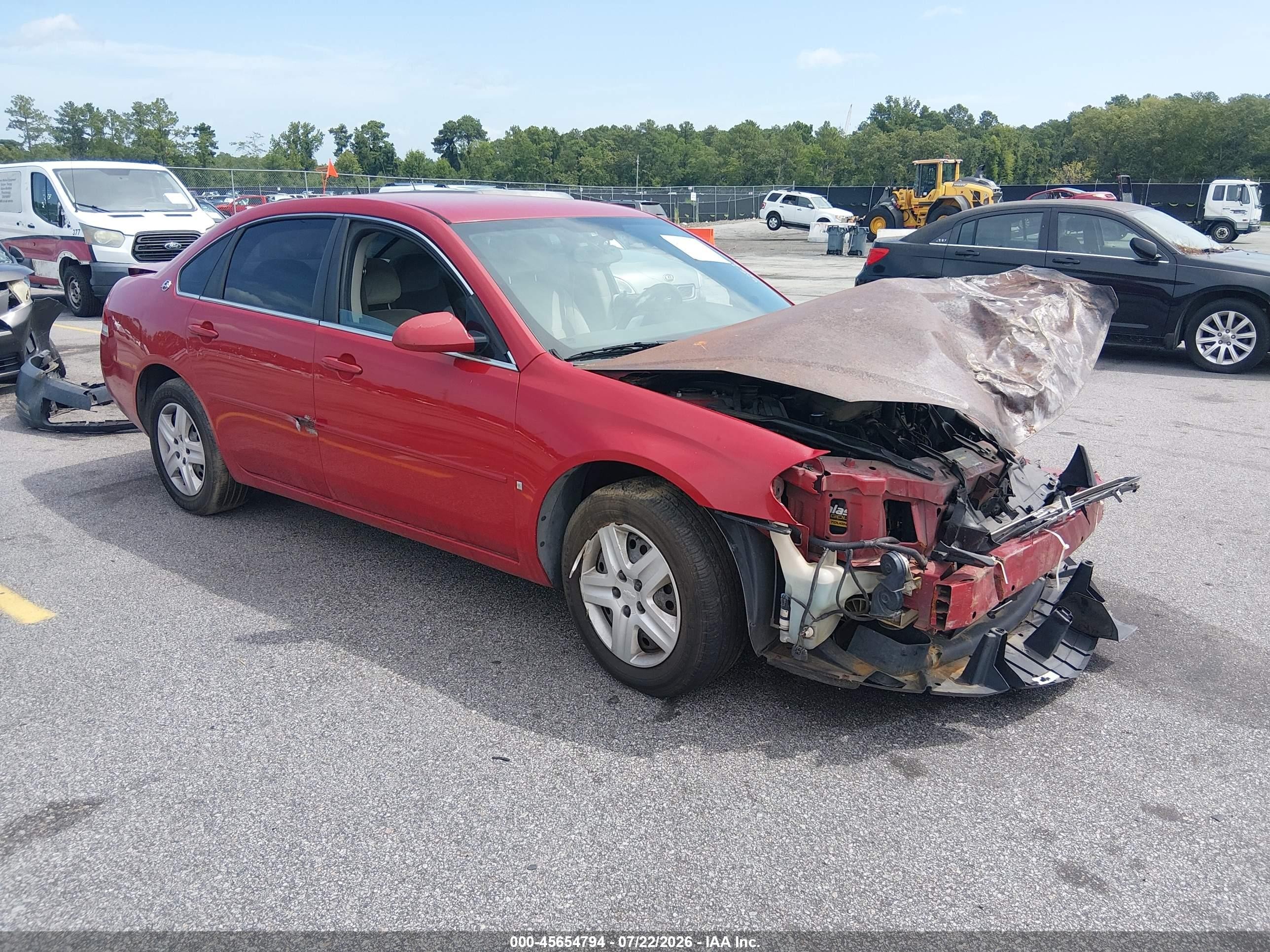 2007 Chevrolet Impala Ls Red vin: 2G1WB58K379207773