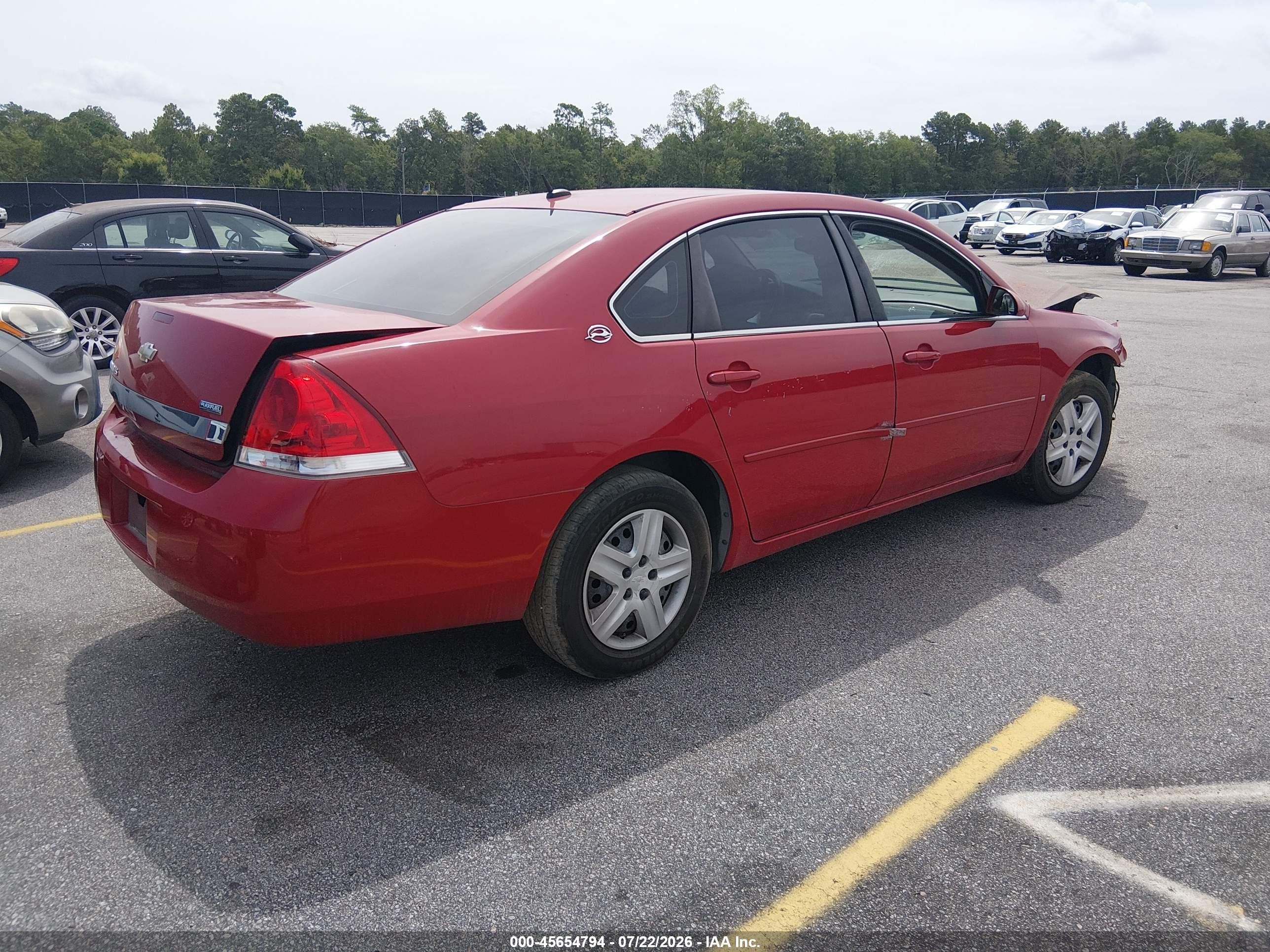 2007 Chevrolet Impala Ls Red vin: 2G1WB58K379207773
