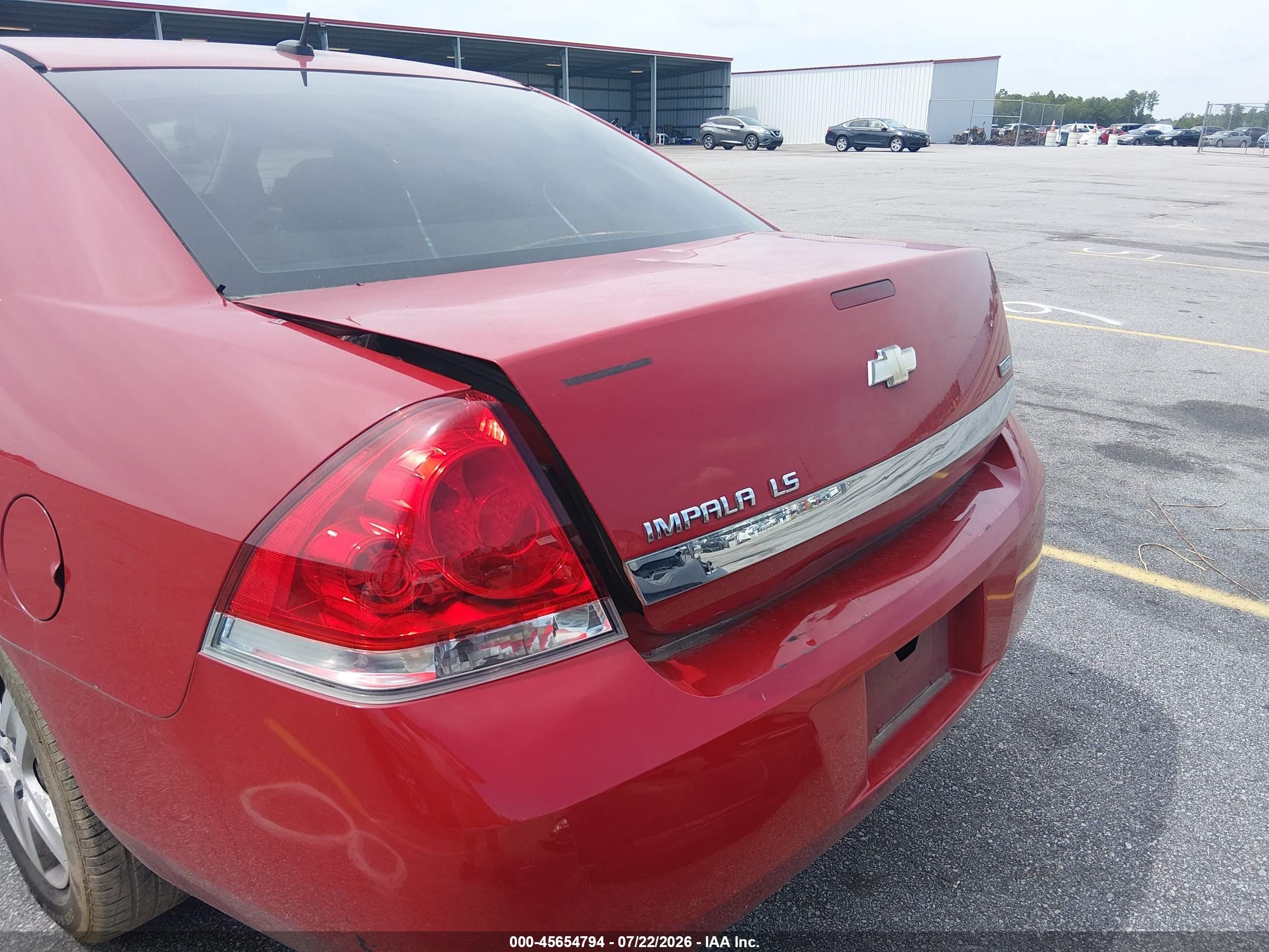 2007 Chevrolet Impala Ls Red vin: 2G1WB58K379207773