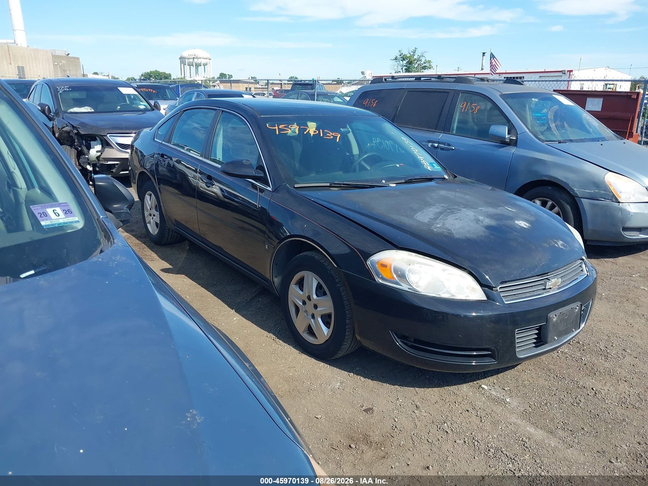 2008 Chevrolet Impala Ls Black vin: 2G1WB58K389148371