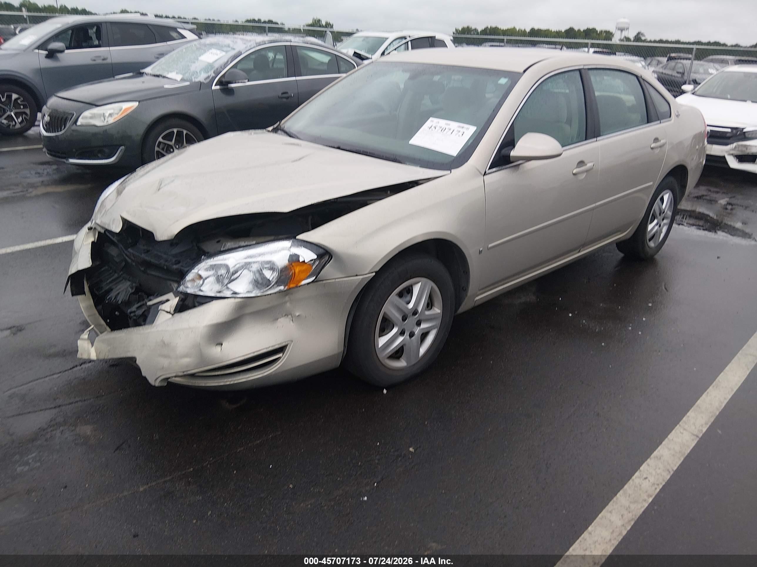 2008 Chevrolet Impala Ls Beige vin: 2G1WB58K389173626