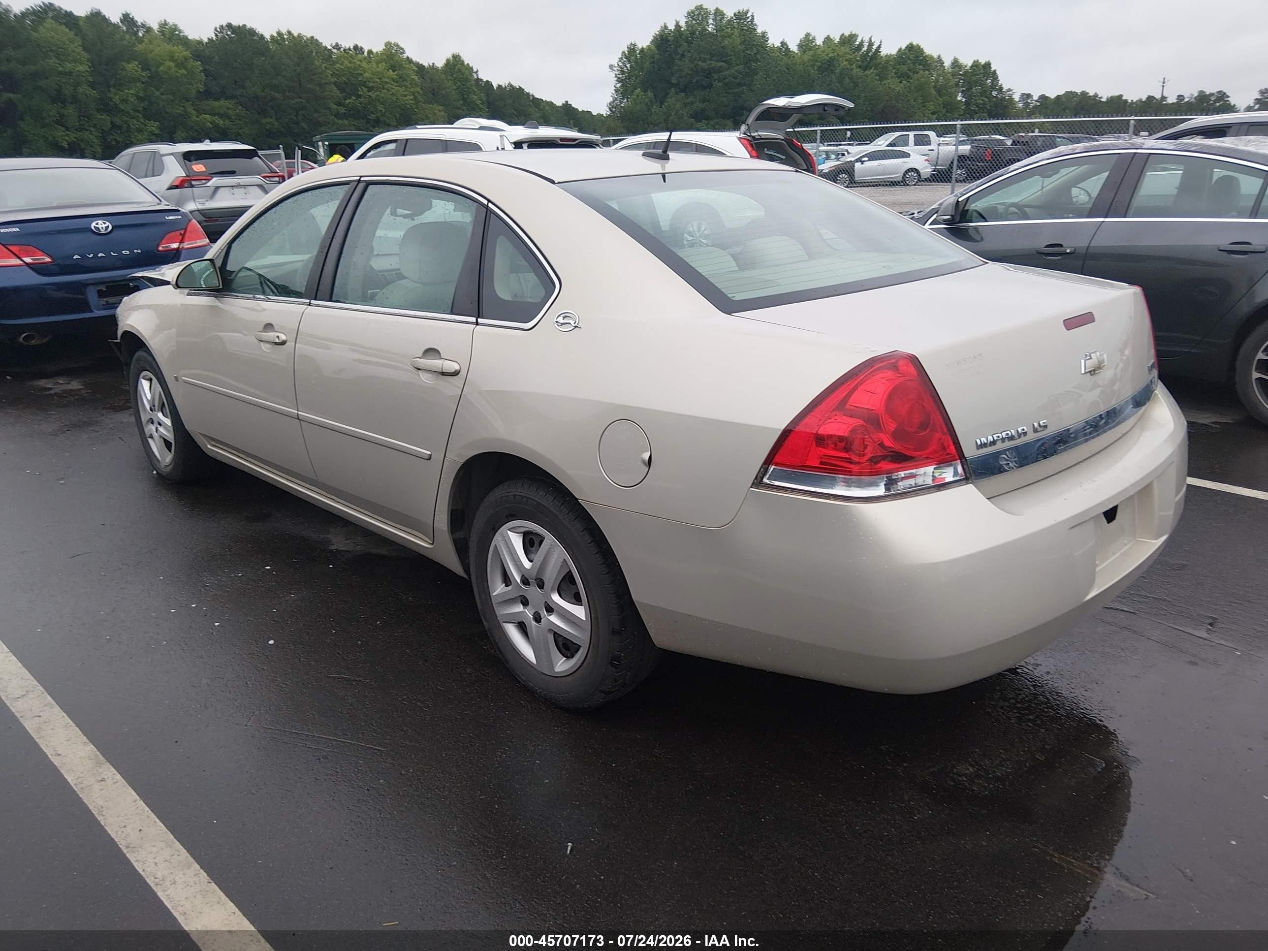 2008 Chevrolet Impala Ls Beige vin: 2G1WB58K389173626