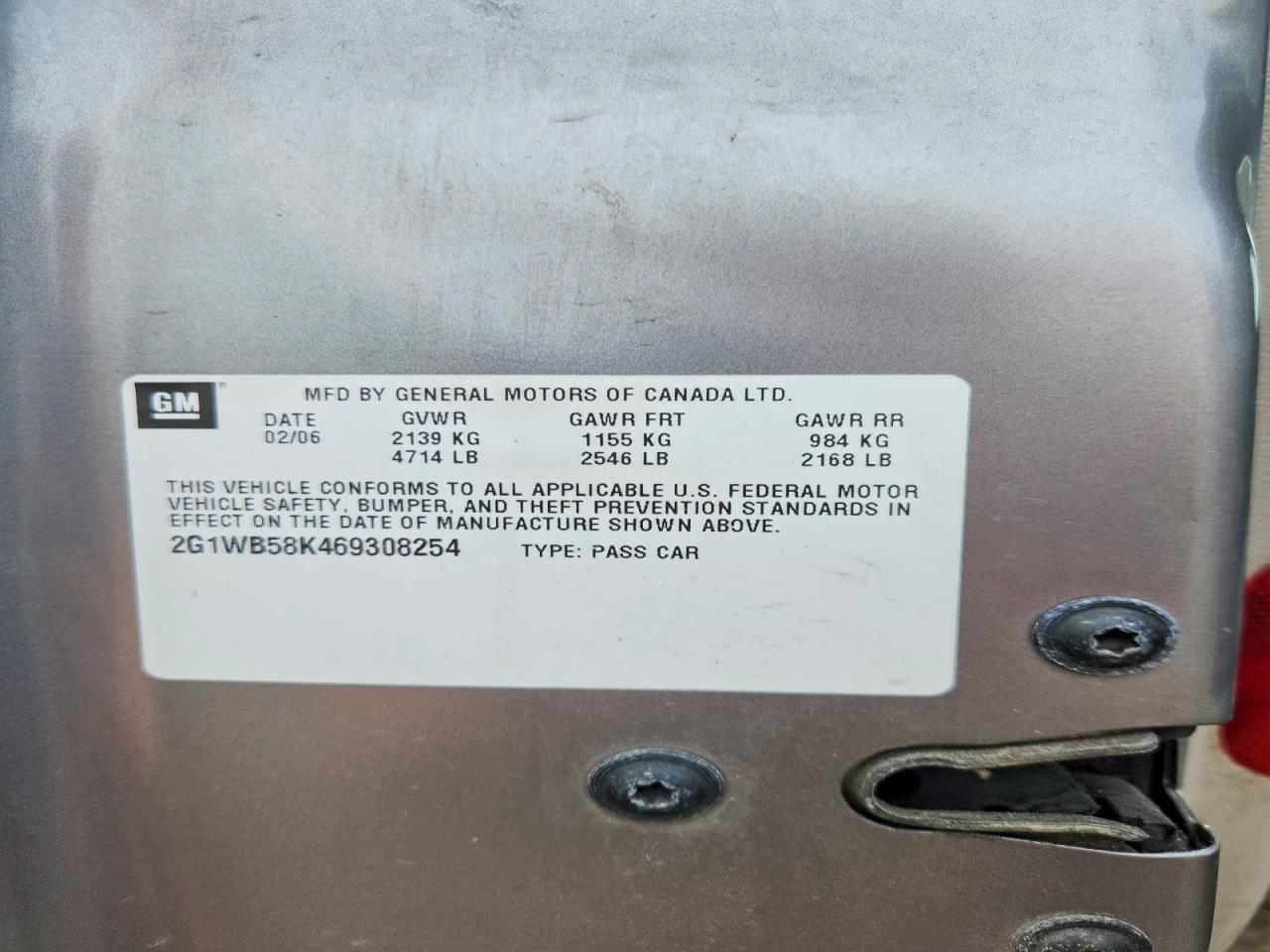 2006 Chevrolet Impala Ls Gray vin: 2G1WB58K469308254
