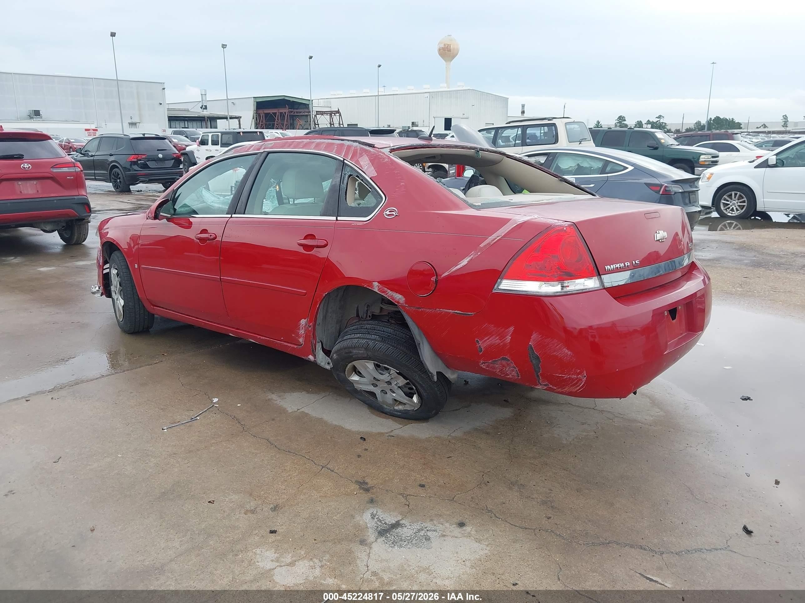 2007 Chevrolet Impala Ls Red vin: 2G1WB58K479215803