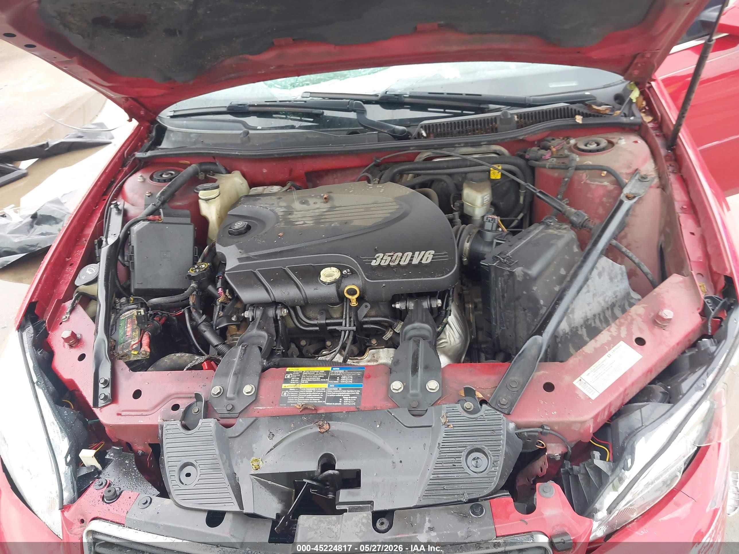 2007 Chevrolet Impala Ls Red vin: 2G1WB58K479215803