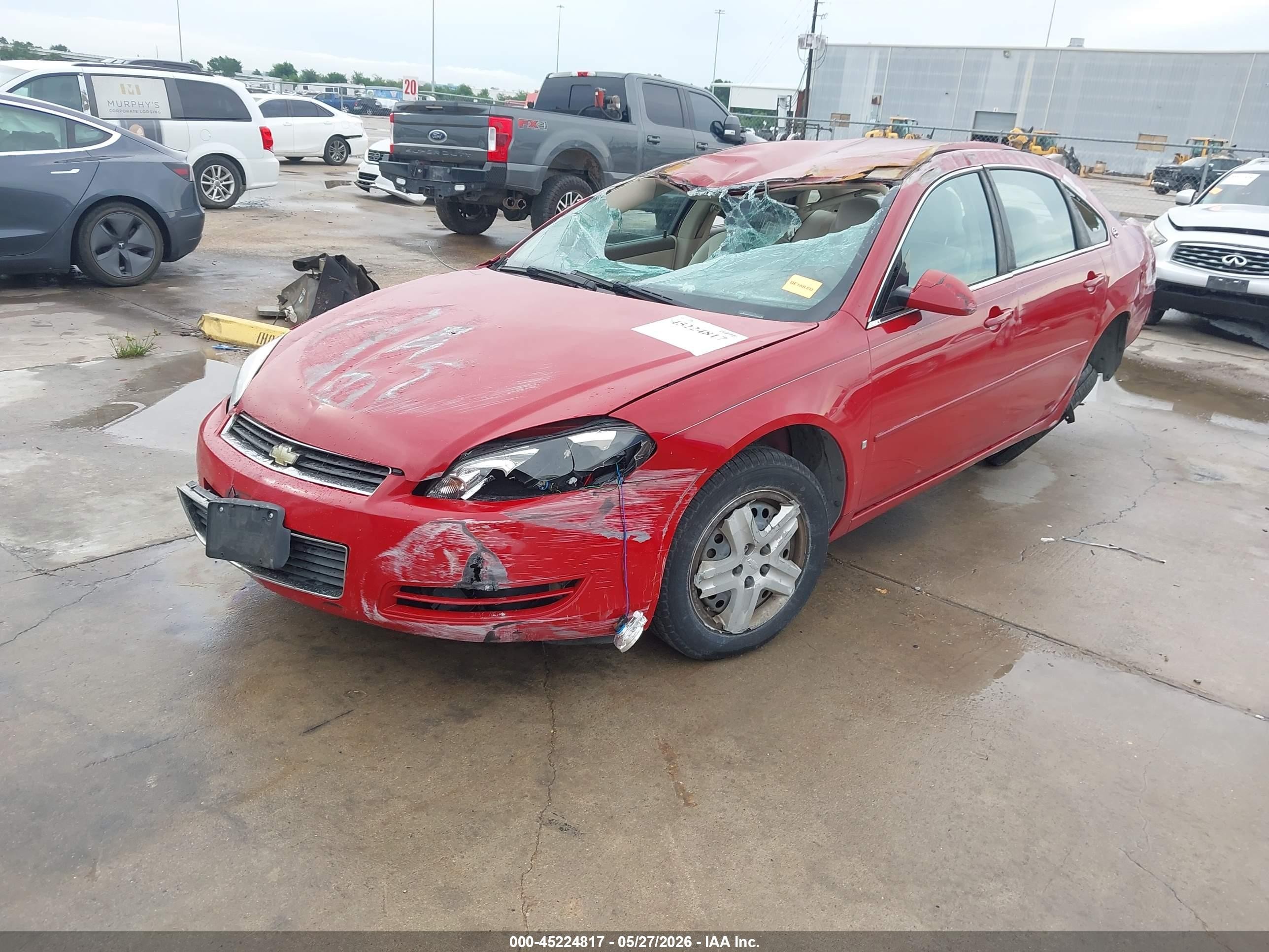2007 Chevrolet Impala Ls Red vin: 2G1WB58K479215803