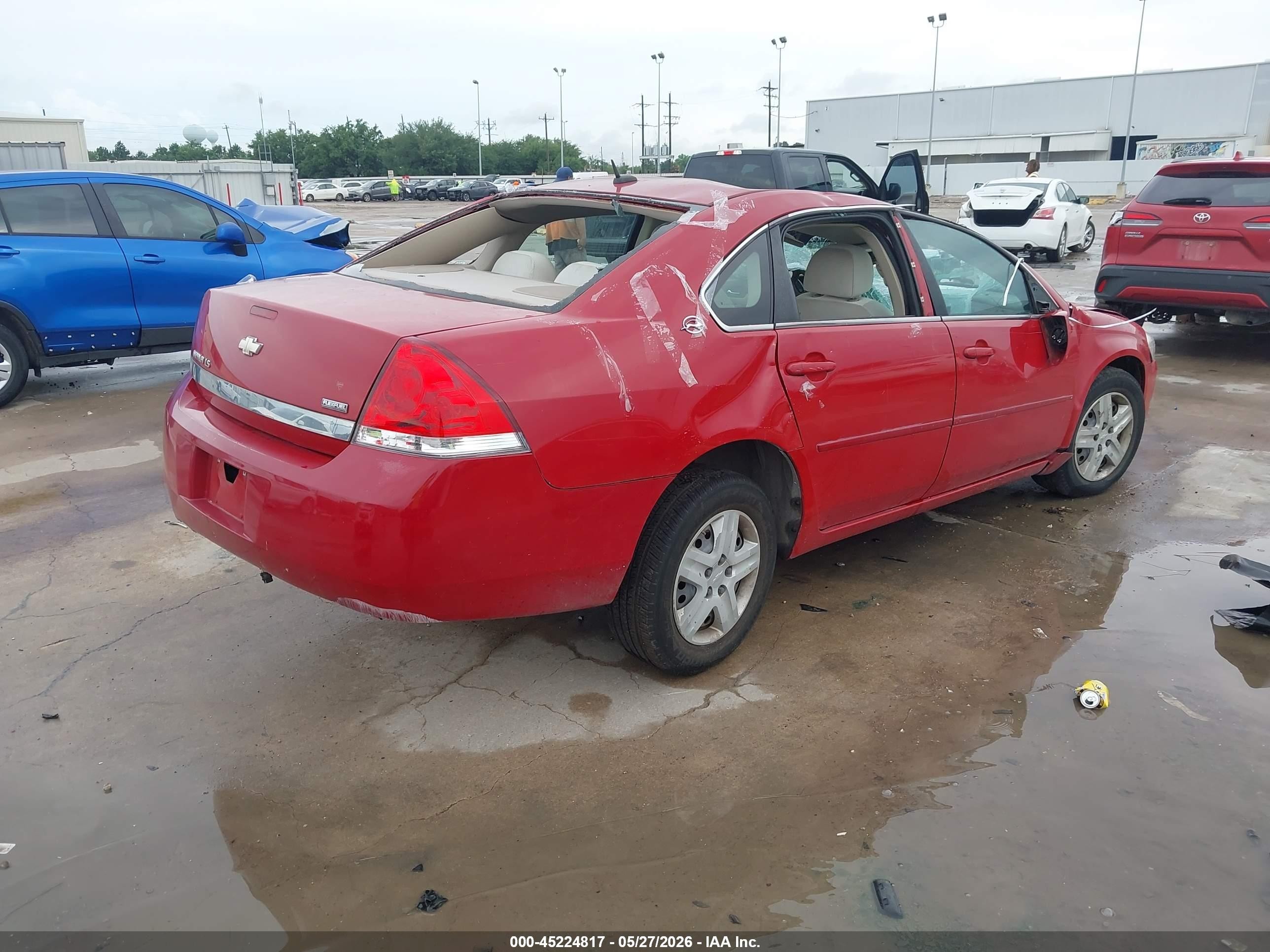 2007 Chevrolet Impala Ls Red vin: 2G1WB58K479215803