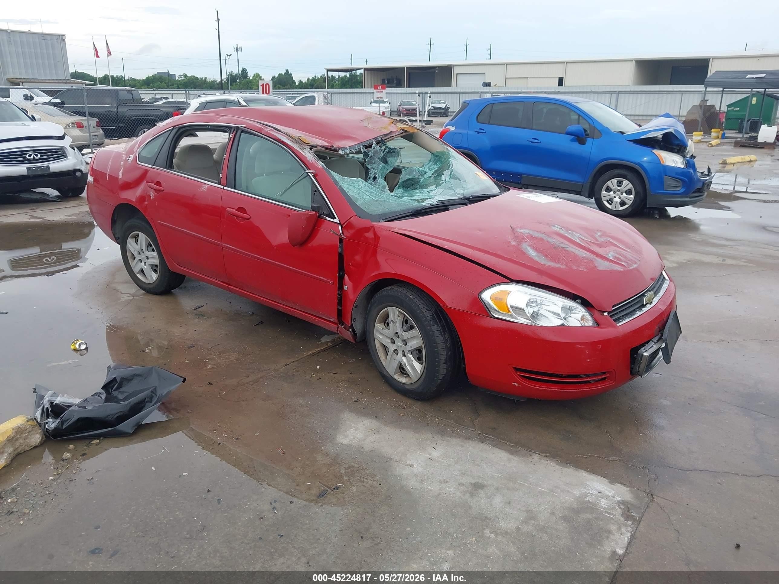 2007 Chevrolet Impala Ls Red vin: 2G1WB58K479215803
