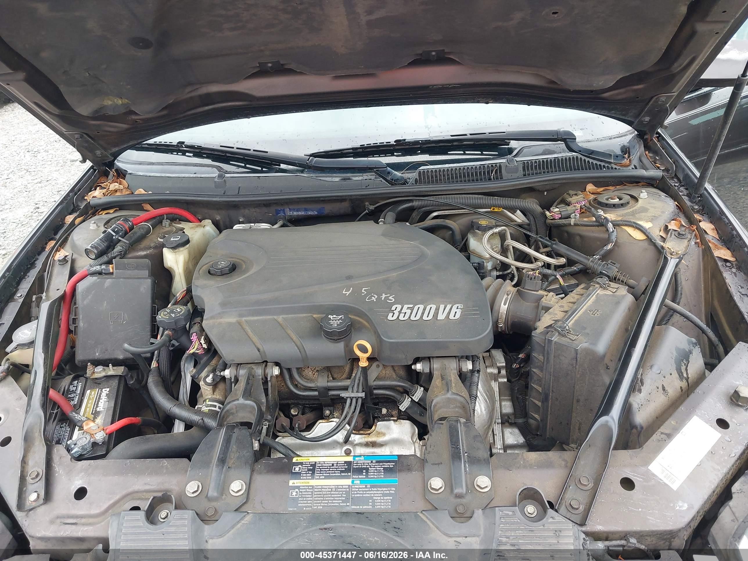 2008 Chevrolet Impala Ls Black vin: 2G1WB58K481234657