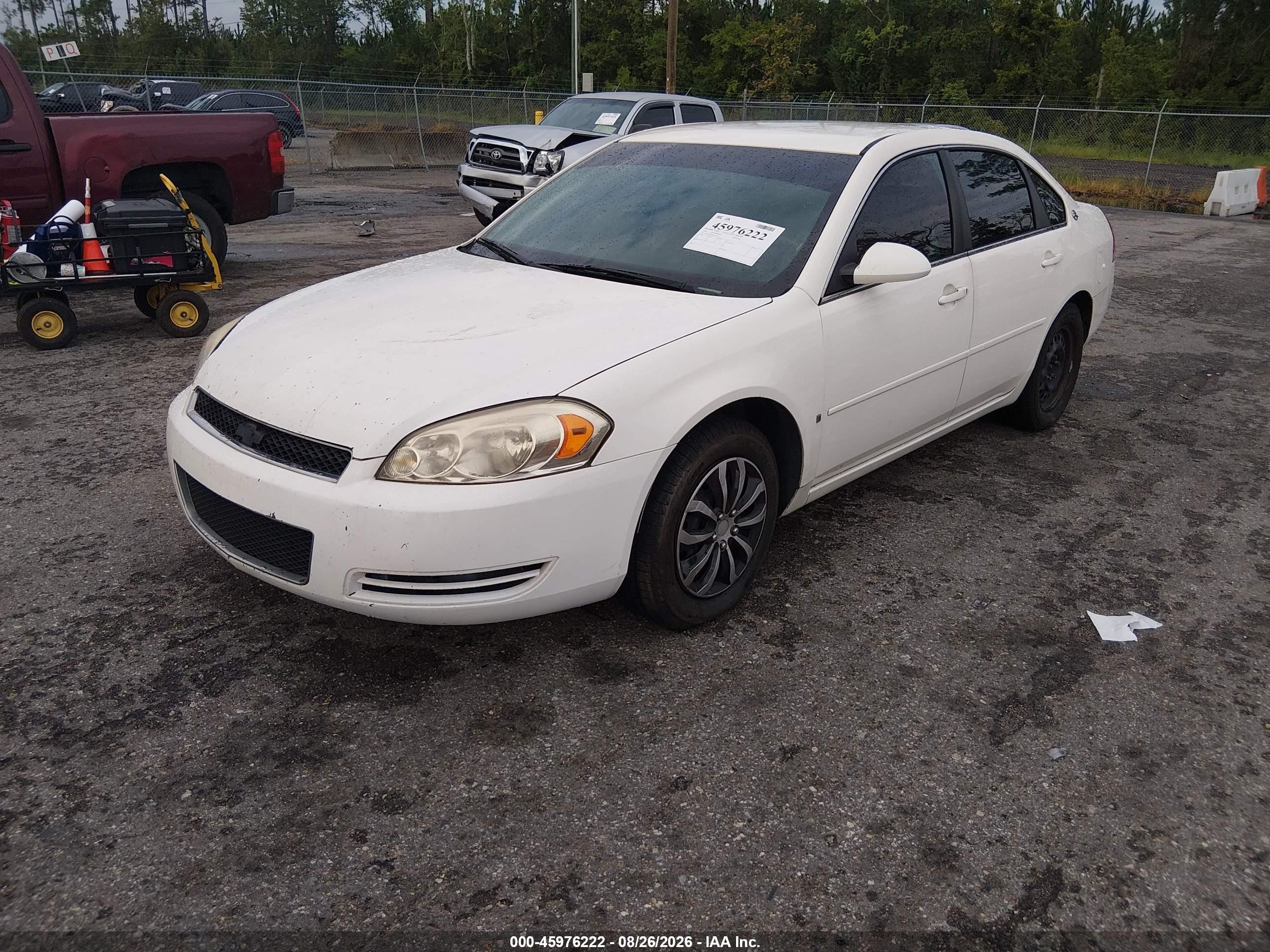 2008 Chevrolet Impala Ls Белый vin: 2G1WB58K481252754