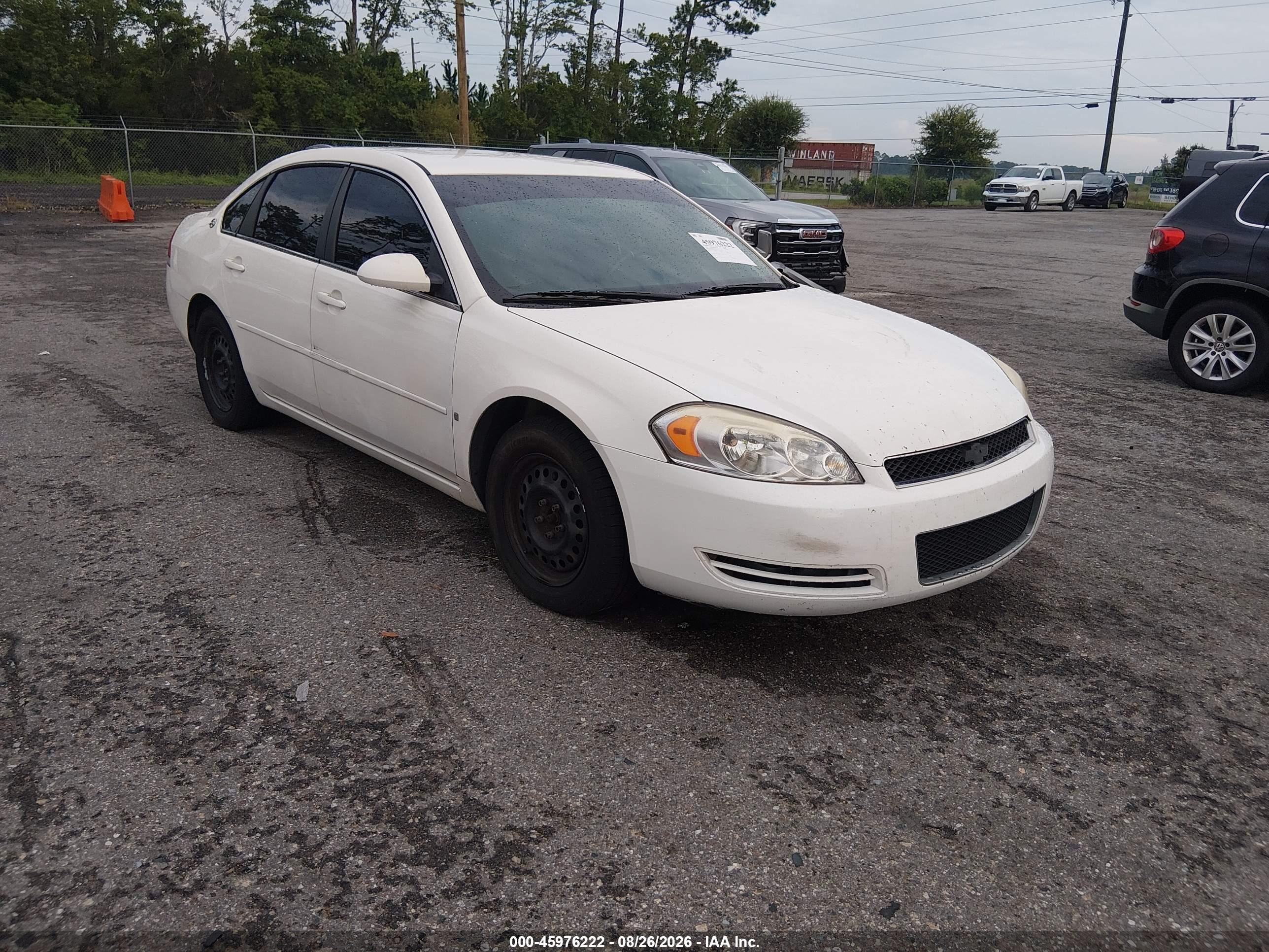 2008 Chevrolet Impala Ls White vin: 2G1WB58K481252754