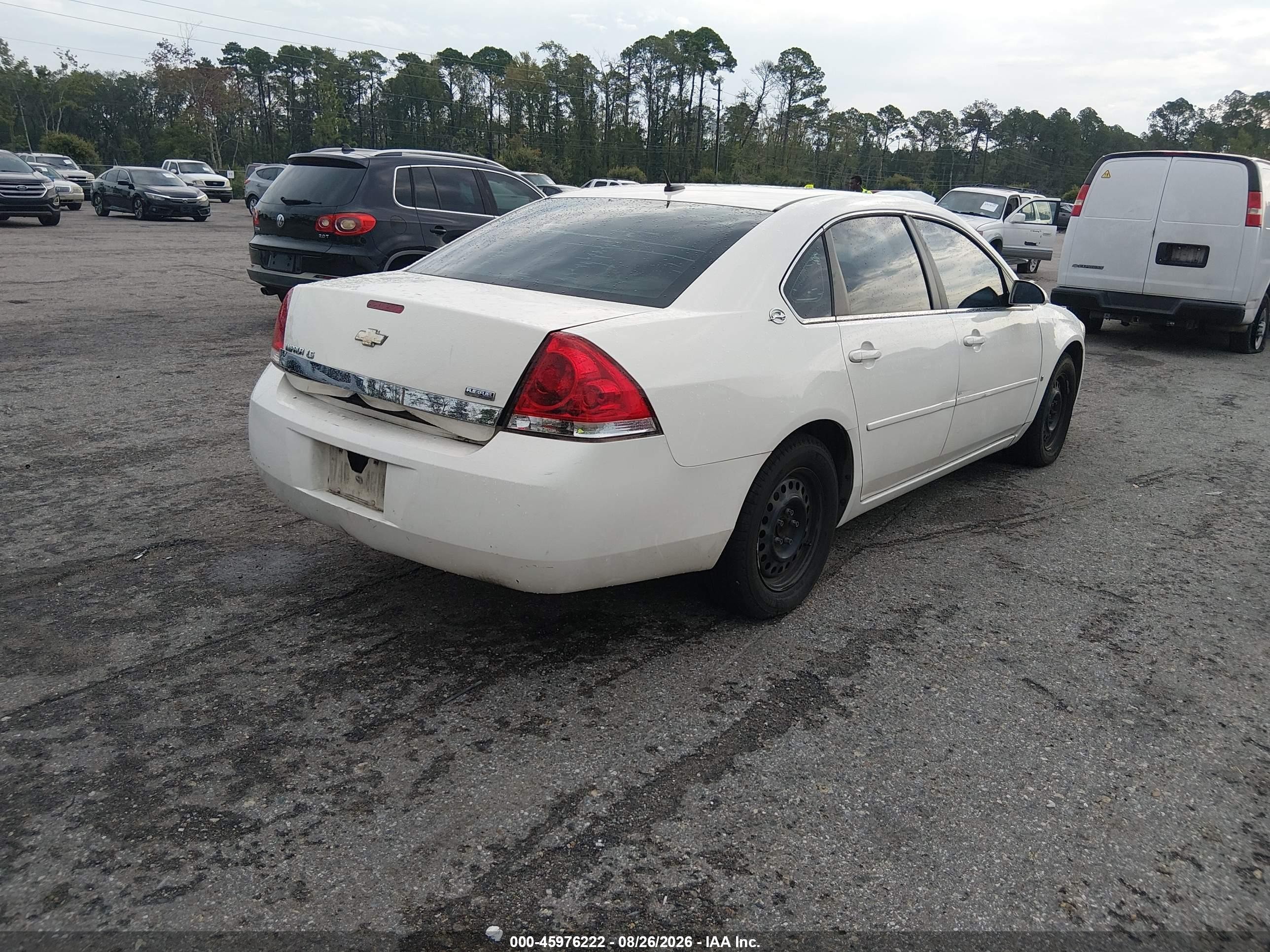 2008 Chevrolet Impala Ls Белый vin: 2G1WB58K481252754