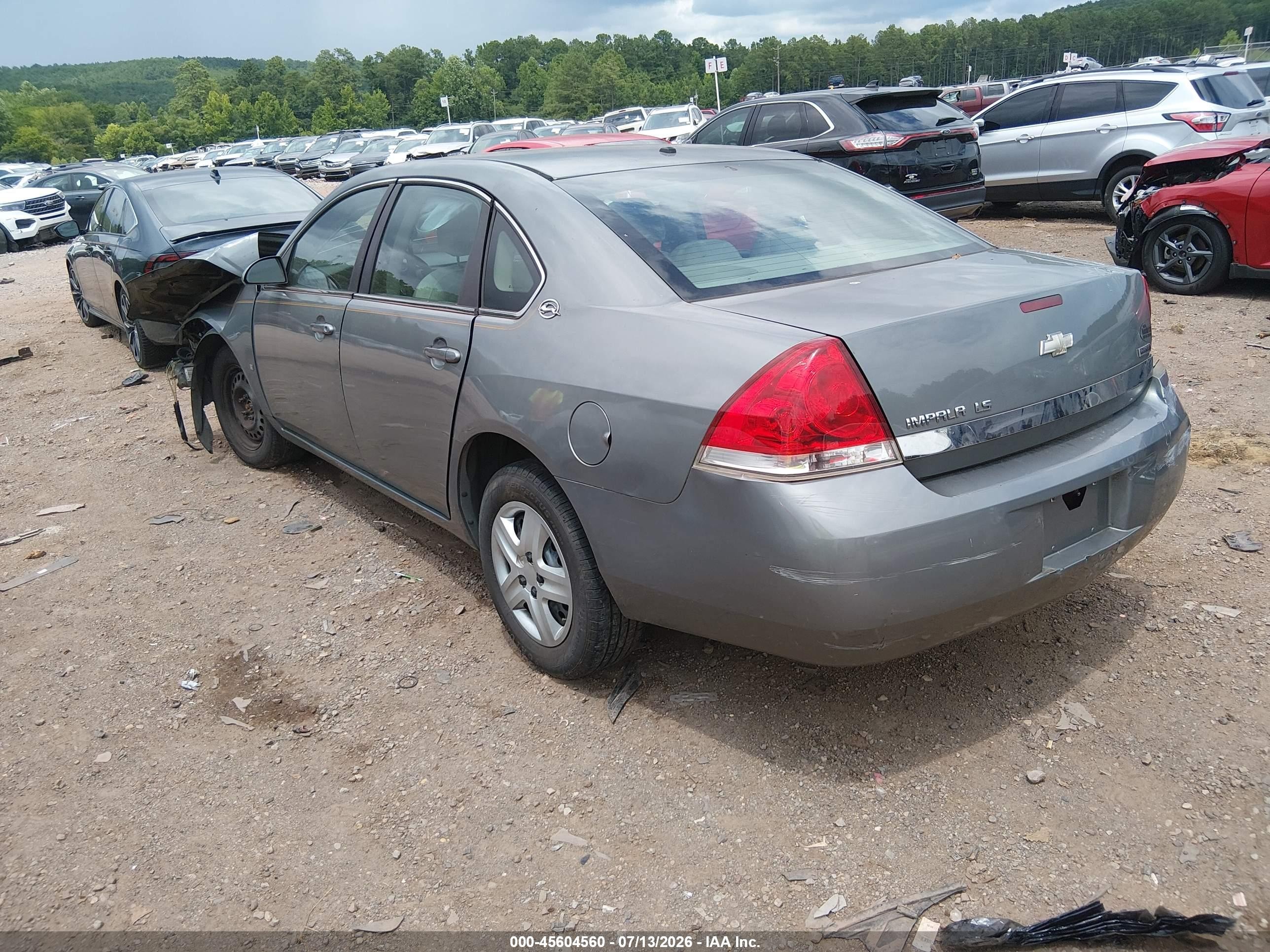 2008 Chevrolet Impala Ls Gray vin: 2G1WB58K481276794