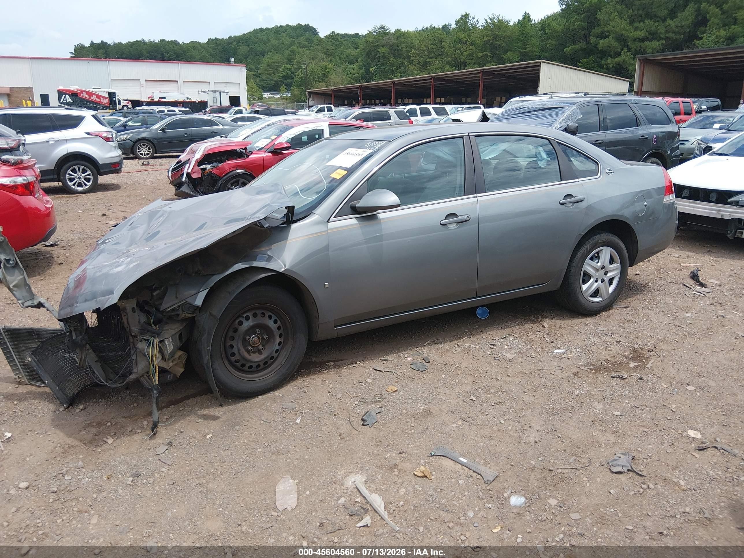 2008 Chevrolet Impala Ls Gray vin: 2G1WB58K481276794