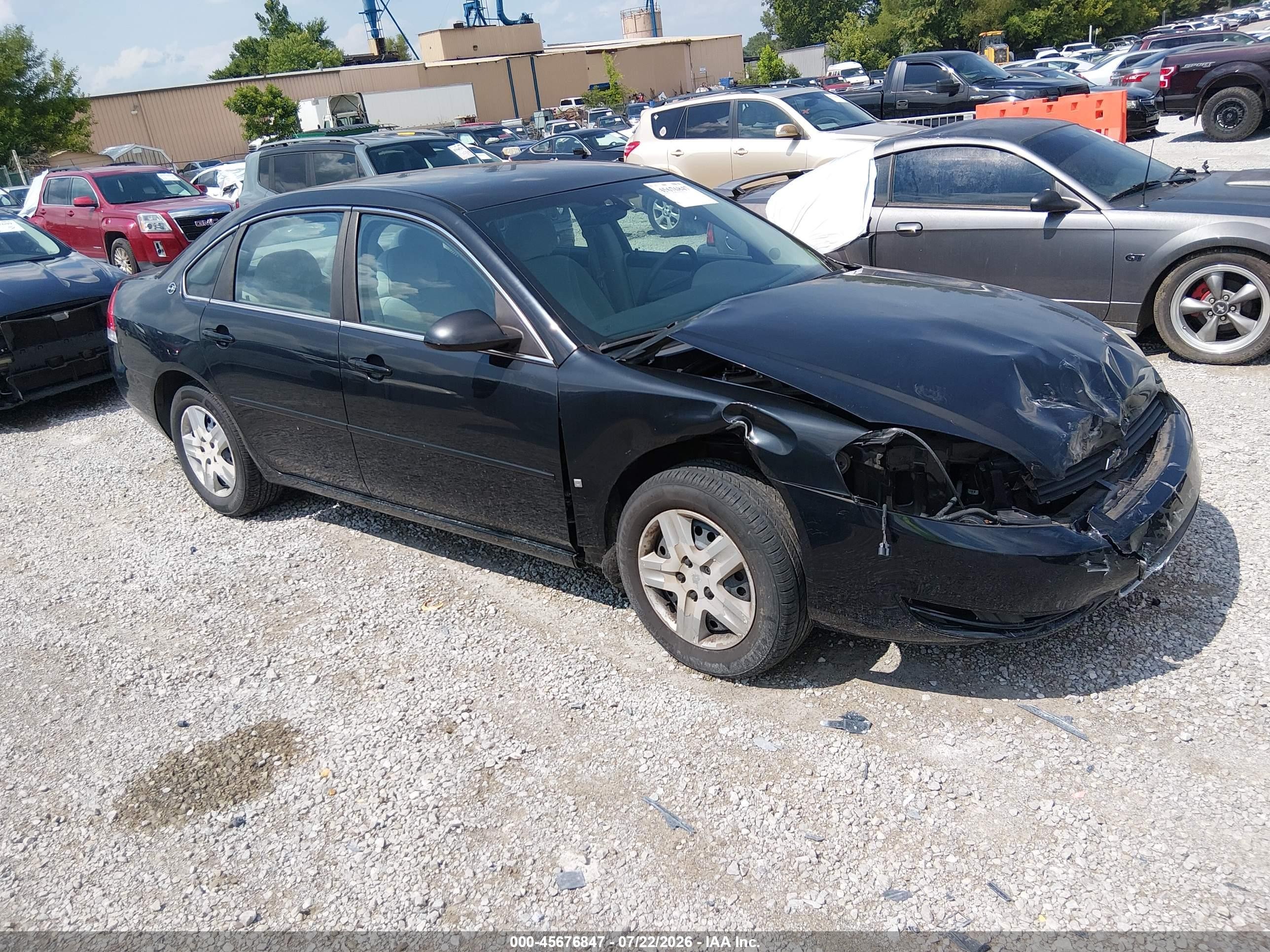 2008 Chevrolet Impala Ls Black vin: 2G1WB58K481306229