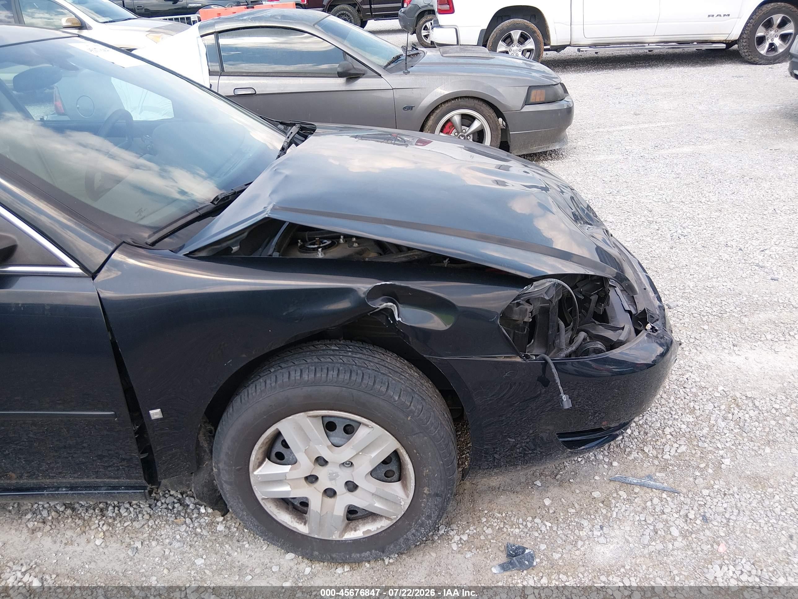 2008 Chevrolet Impala Ls Black vin: 2G1WB58K481306229