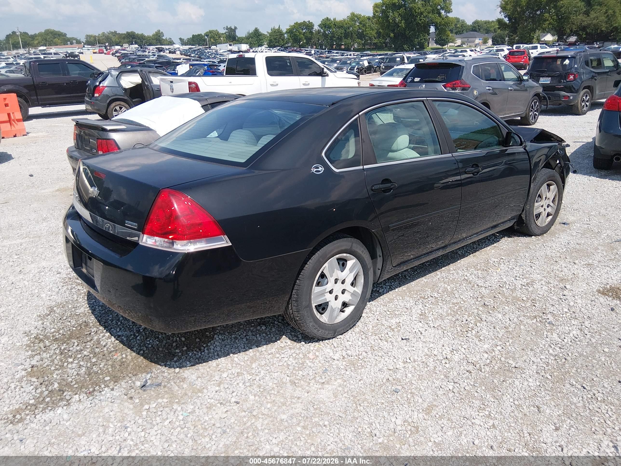 2008 Chevrolet Impala Ls Black vin: 2G1WB58K481306229