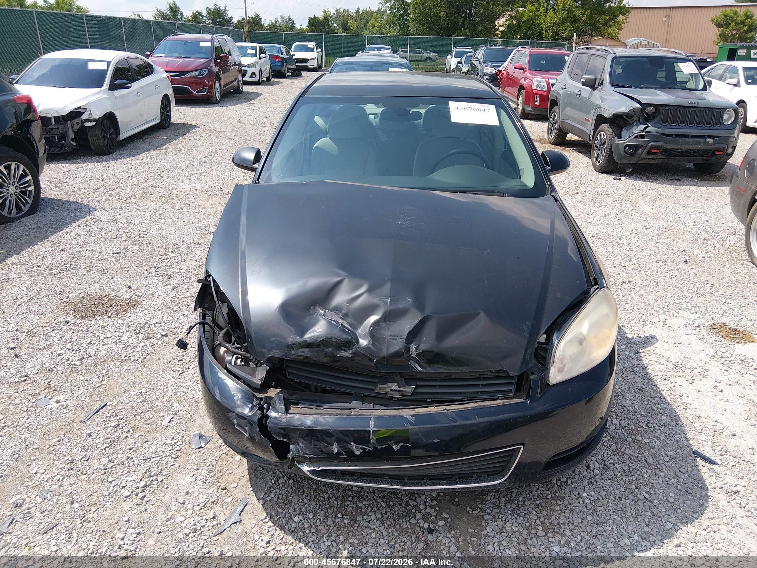 2008 Chevrolet Impala Ls Black vin: 2G1WB58K481306229