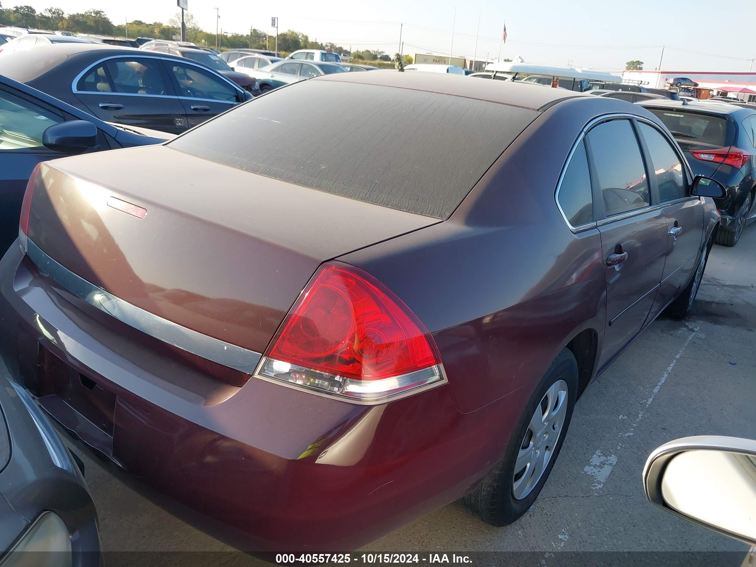 2008 Chevrolet Impala Ls Burgundy vin: 2G1WB58K481346200