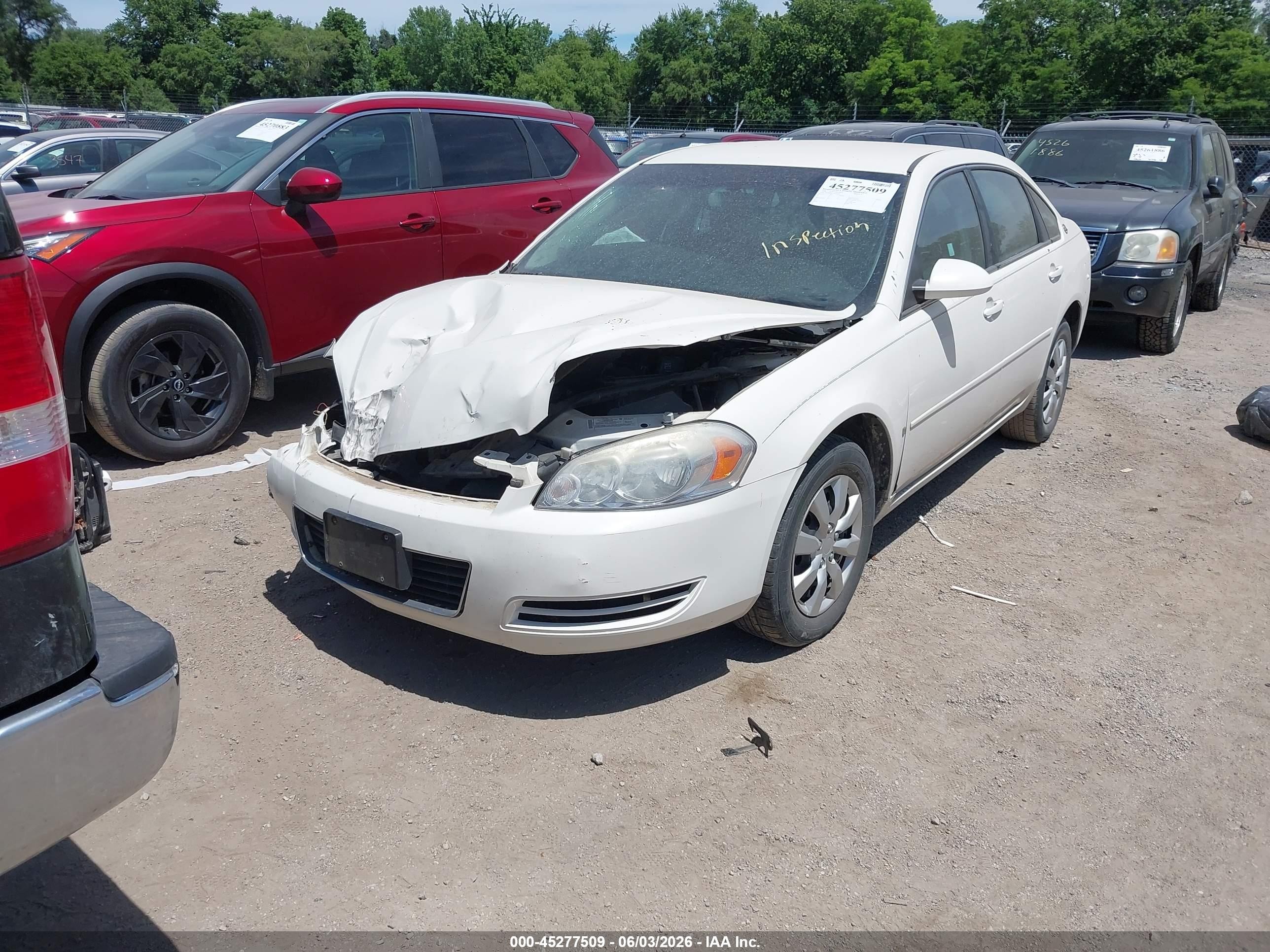 2008 Chevrolet Impala Ls White vin: 2G1WB58K481363384