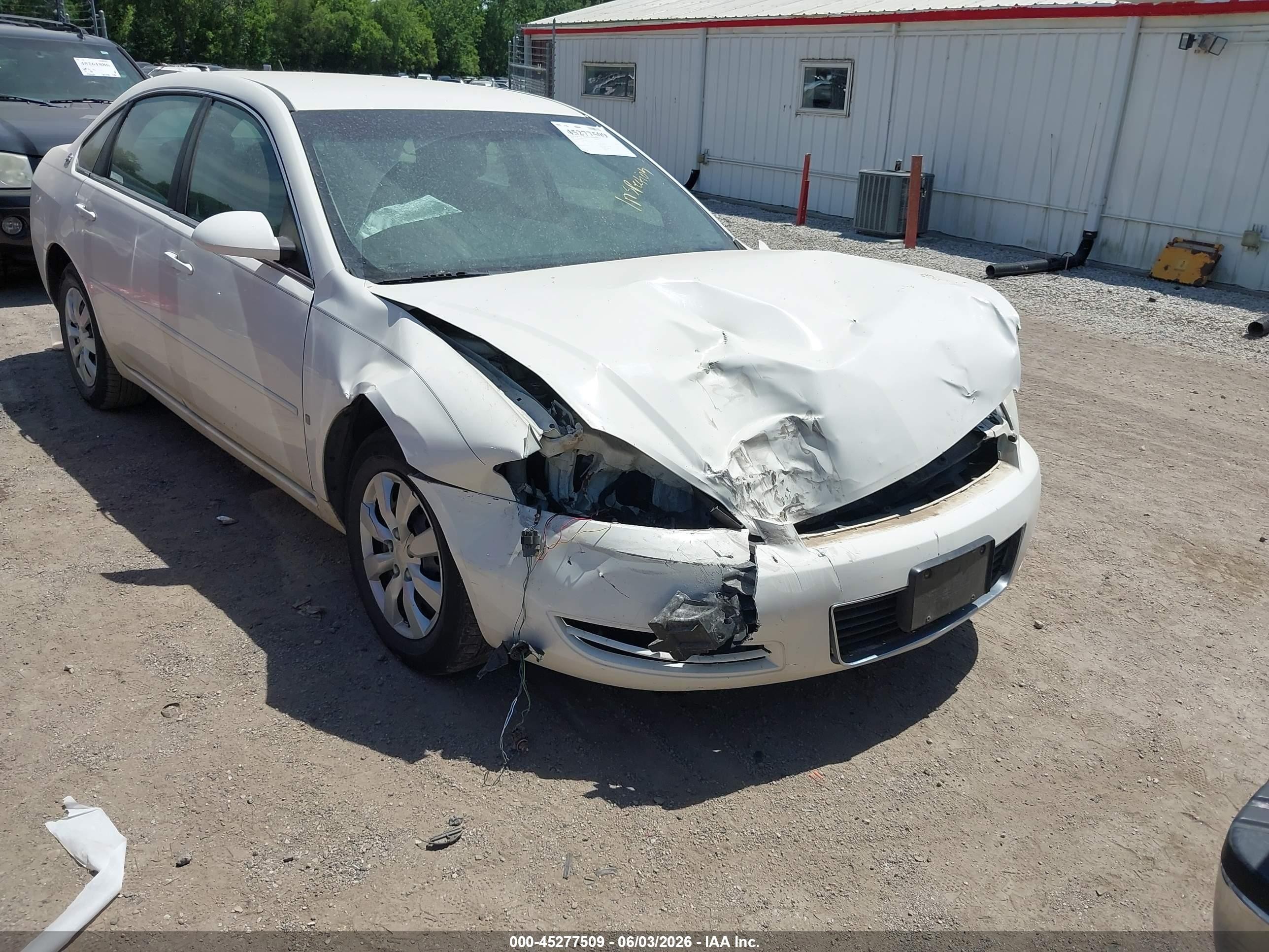 2008 Chevrolet Impala Ls White vin: 2G1WB58K481363384