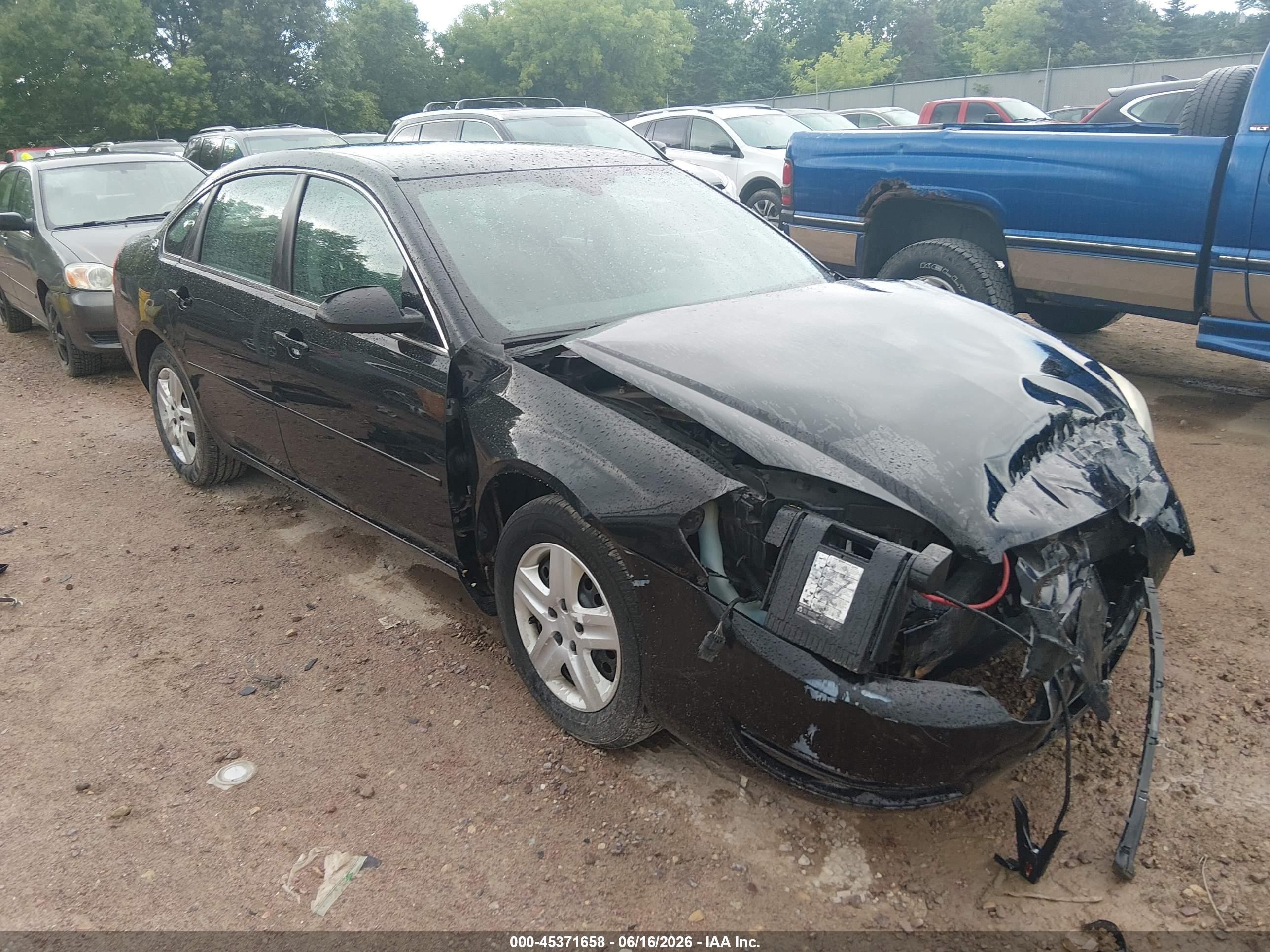 2008 Chevrolet Impala Ls Black vin: 2G1WB58K481377625