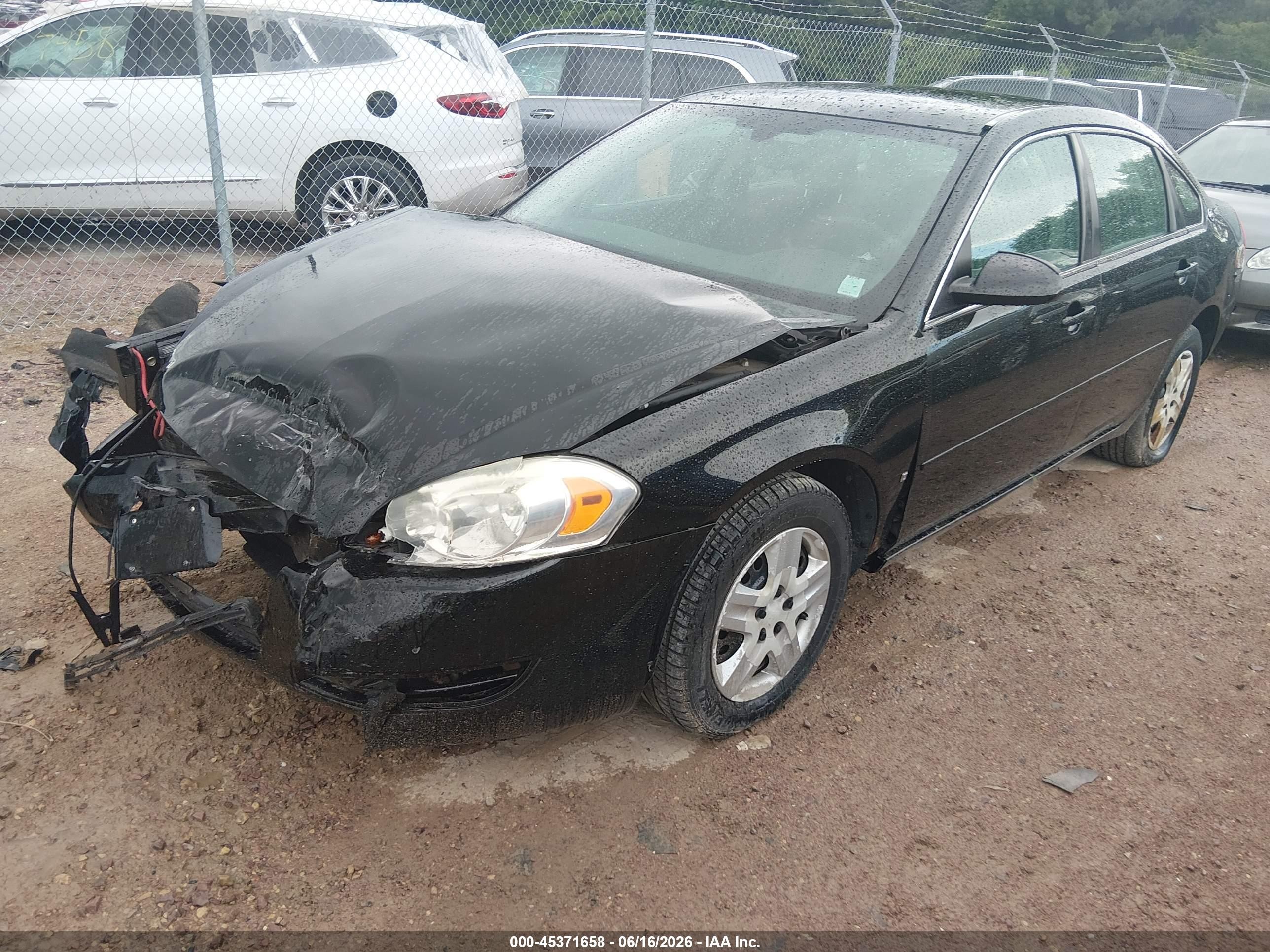 2008 Chevrolet Impala Ls Black vin: 2G1WB58K481377625