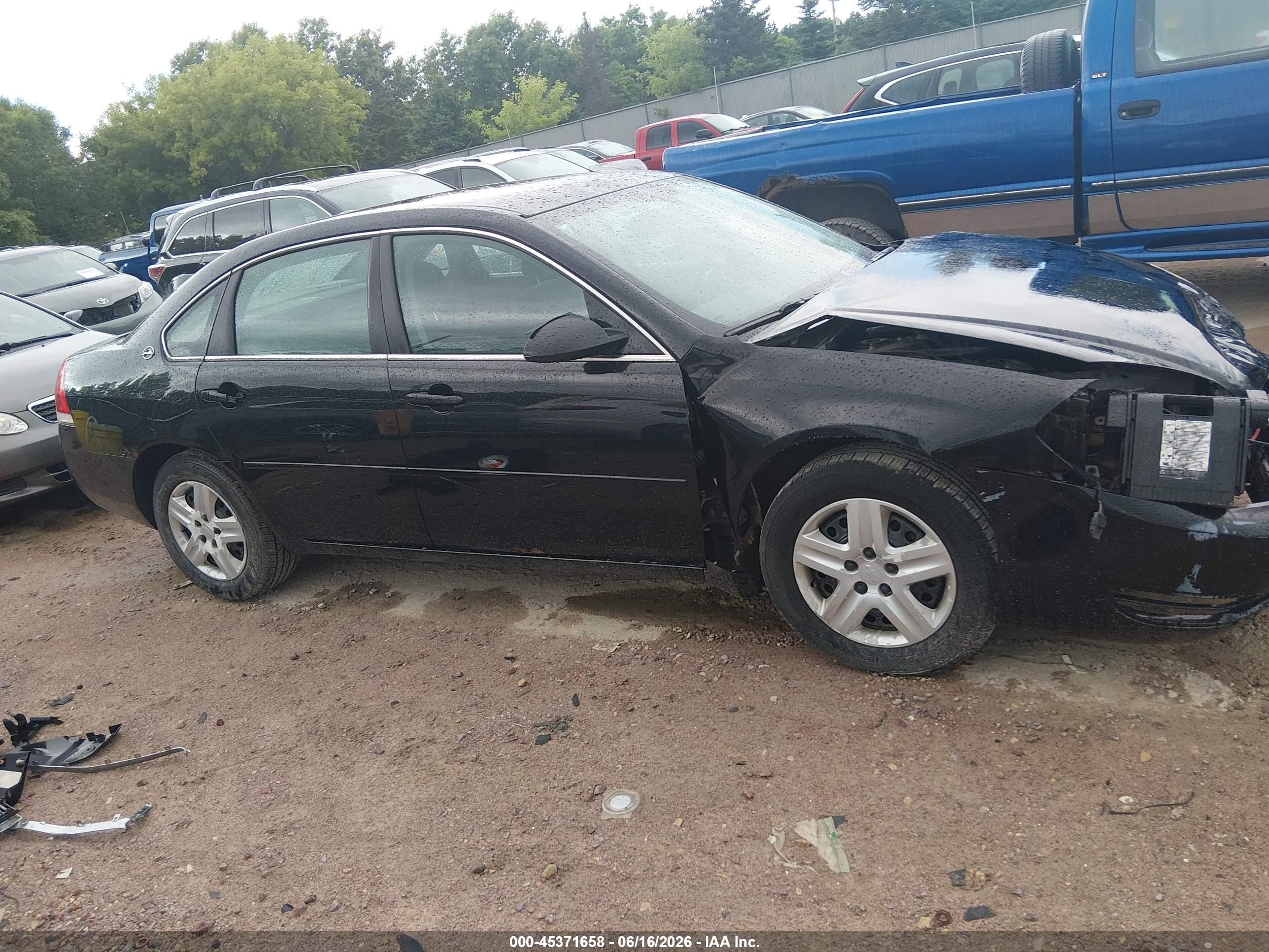 2008 Chevrolet Impala Ls Black vin: 2G1WB58K481377625