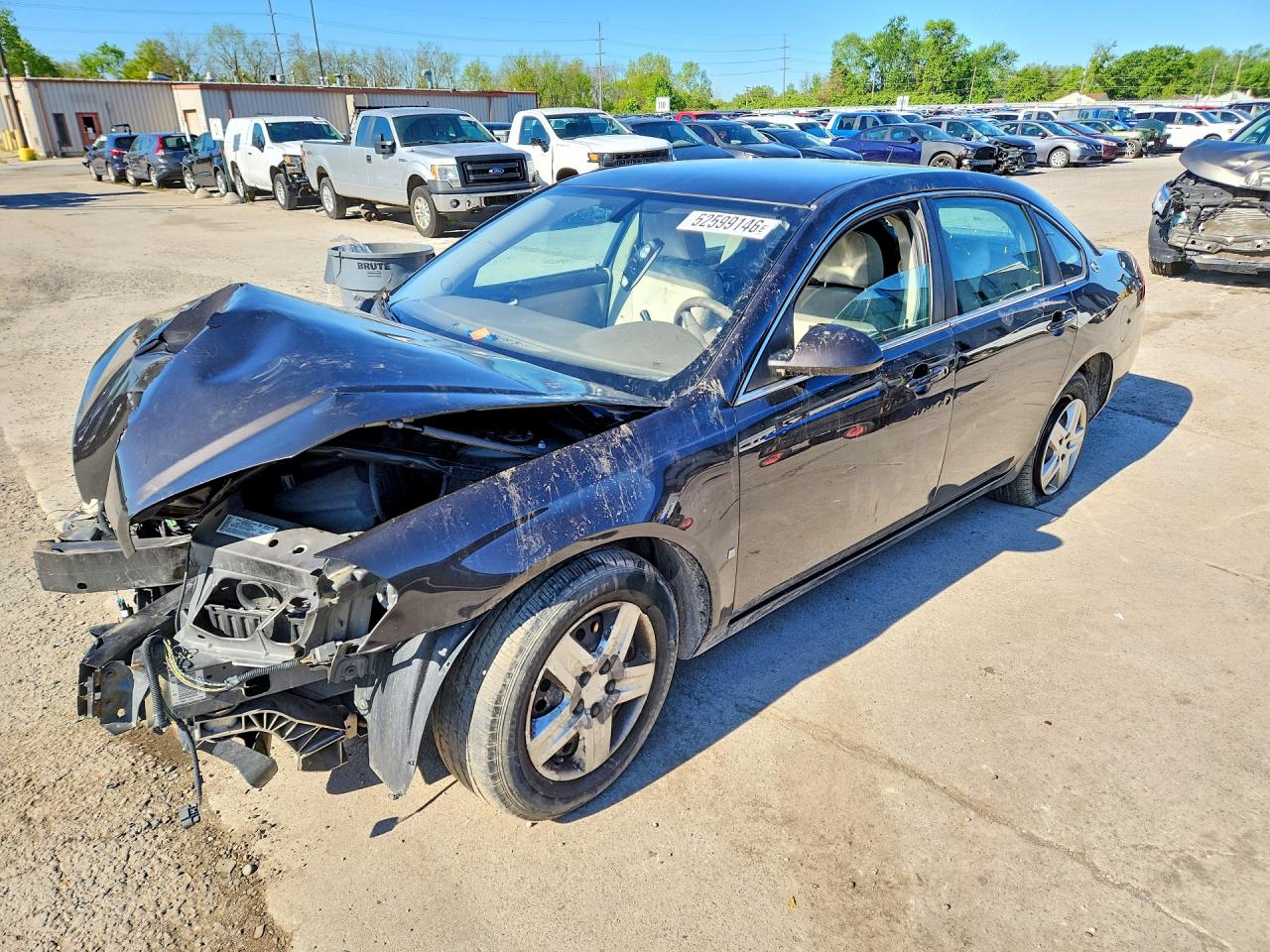 2008 Chevrolet Impala Ls Коричневый vin: 2G1WB58K481380511