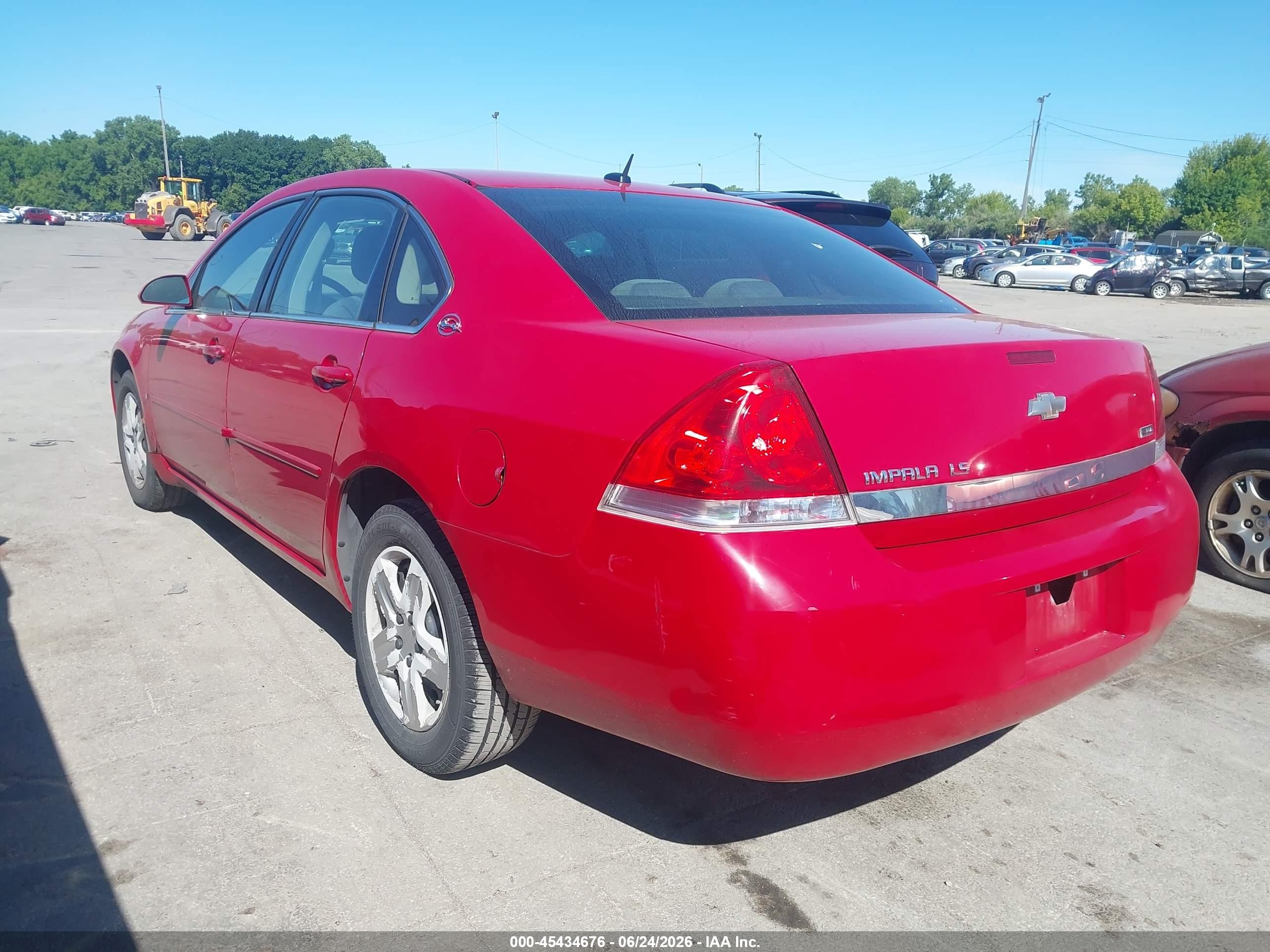 2007 Chevrolet Impala Ls Red vin: 2G1WB58K579181144