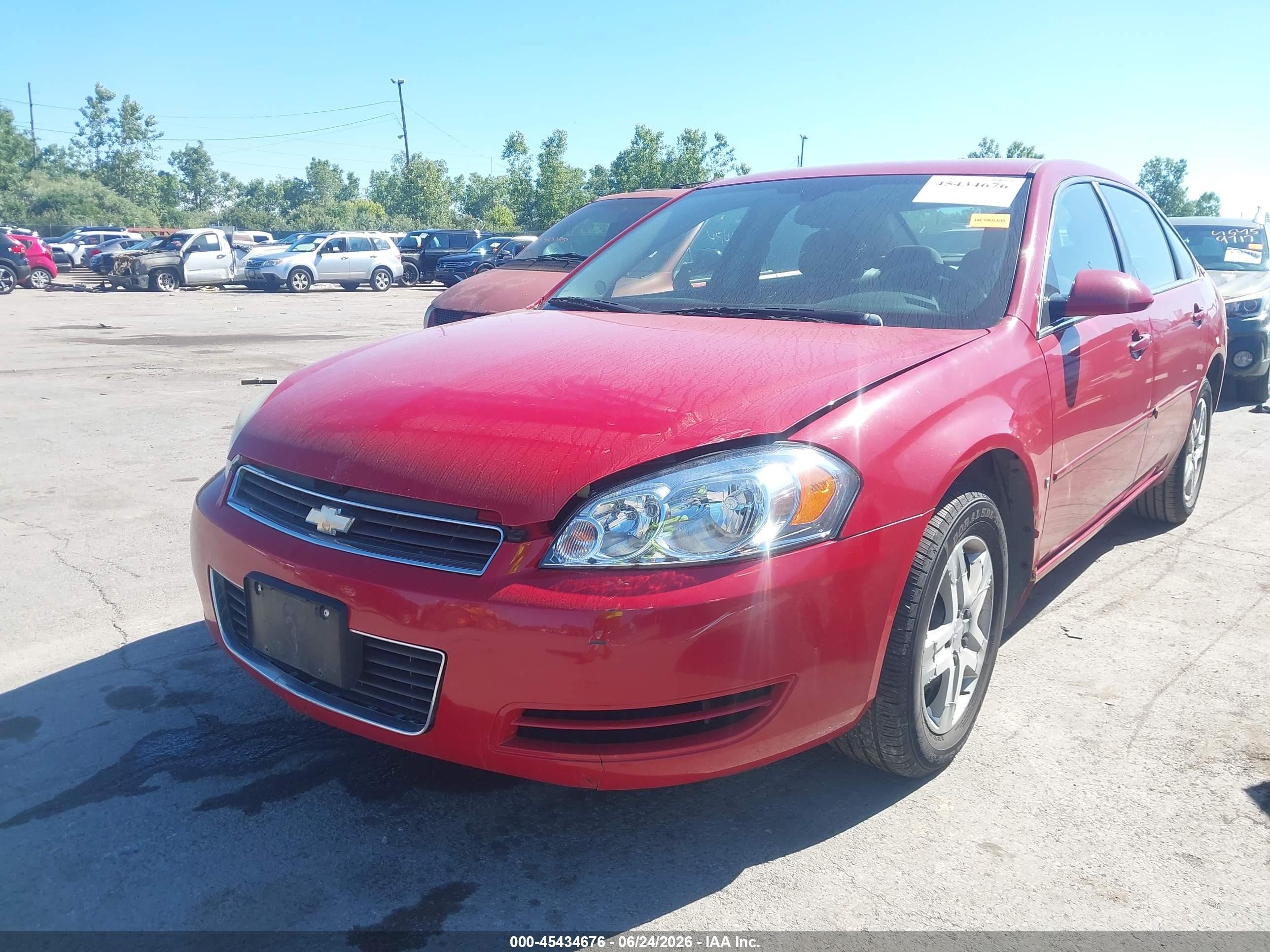 2007 Chevrolet Impala Ls Red vin: 2G1WB58K579181144