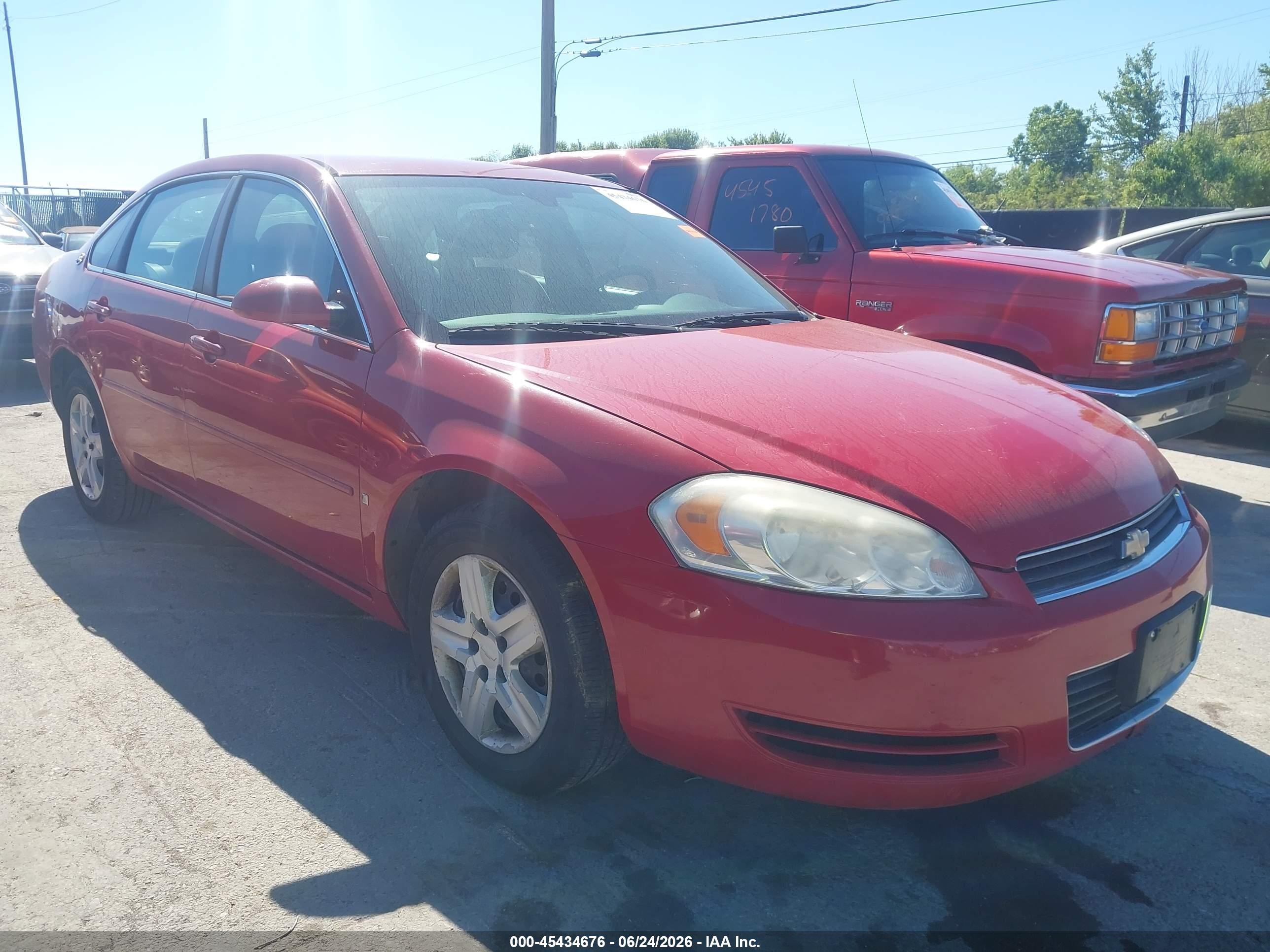 2007 Chevrolet Impala Ls Красный vin: 2G1WB58K579181144
