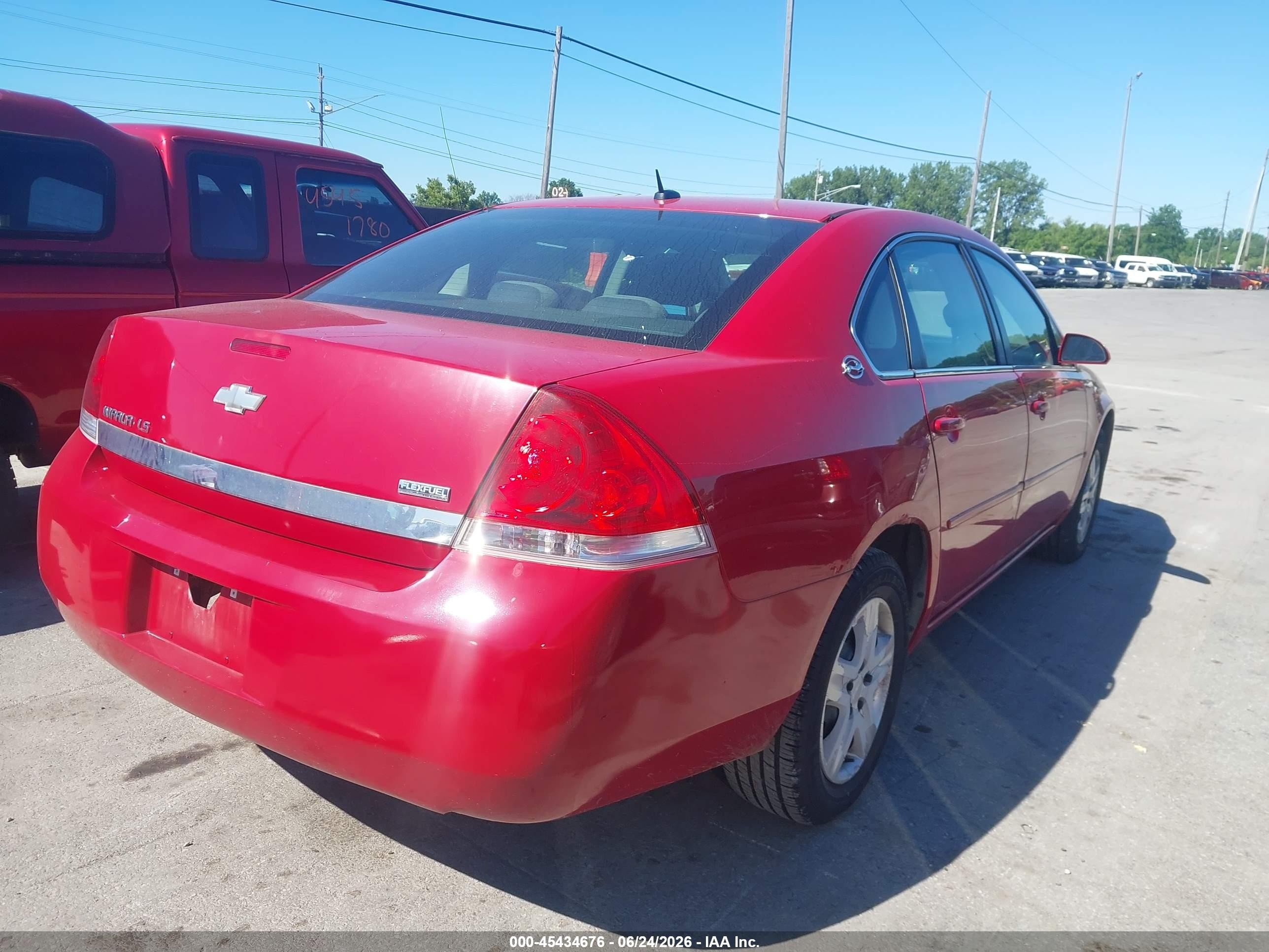 2007 Chevrolet Impala Ls Red vin: 2G1WB58K579181144