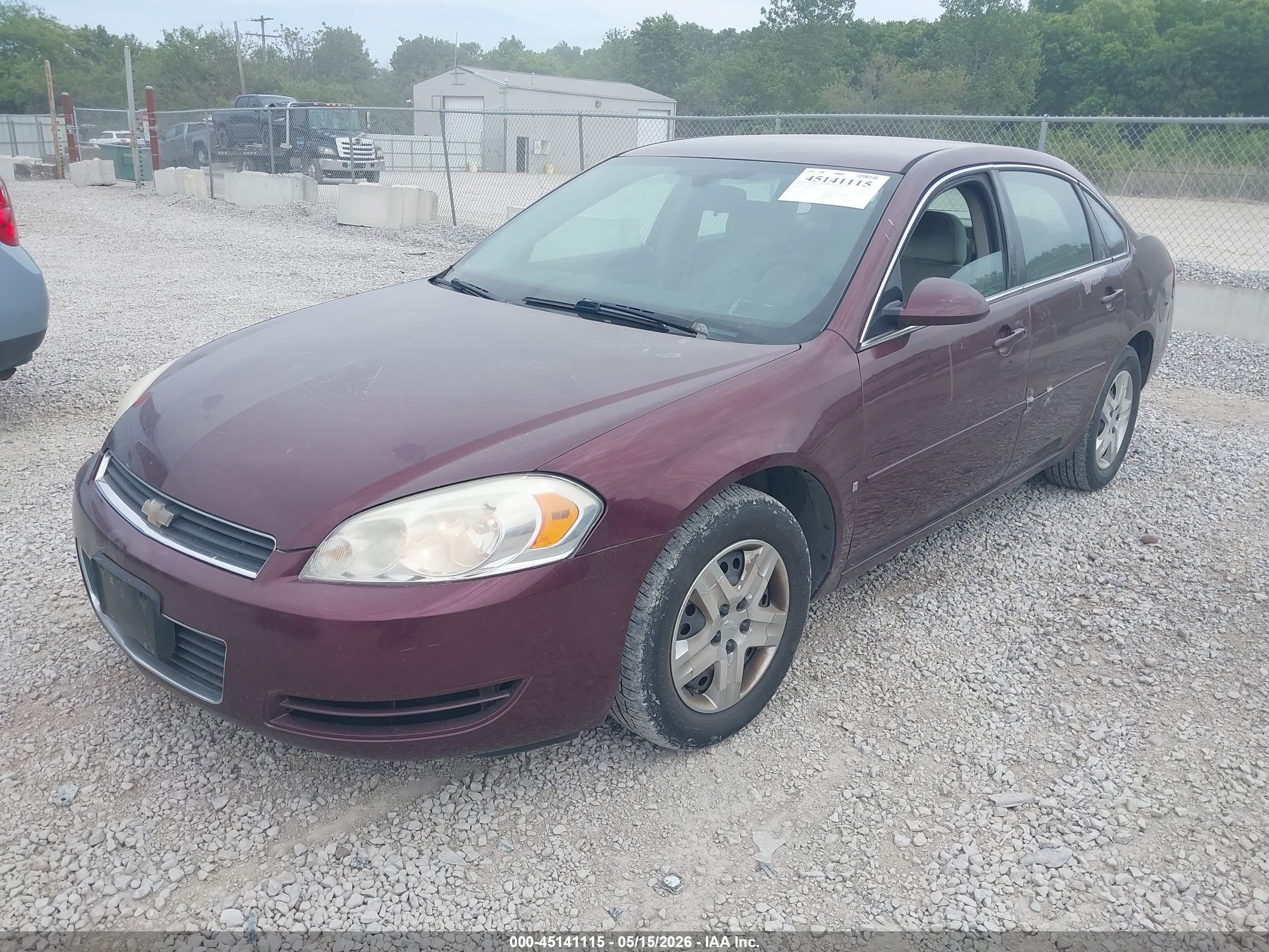 2007 Chevrolet Impala Ls Burgundy vin: 2G1WB58K579201635