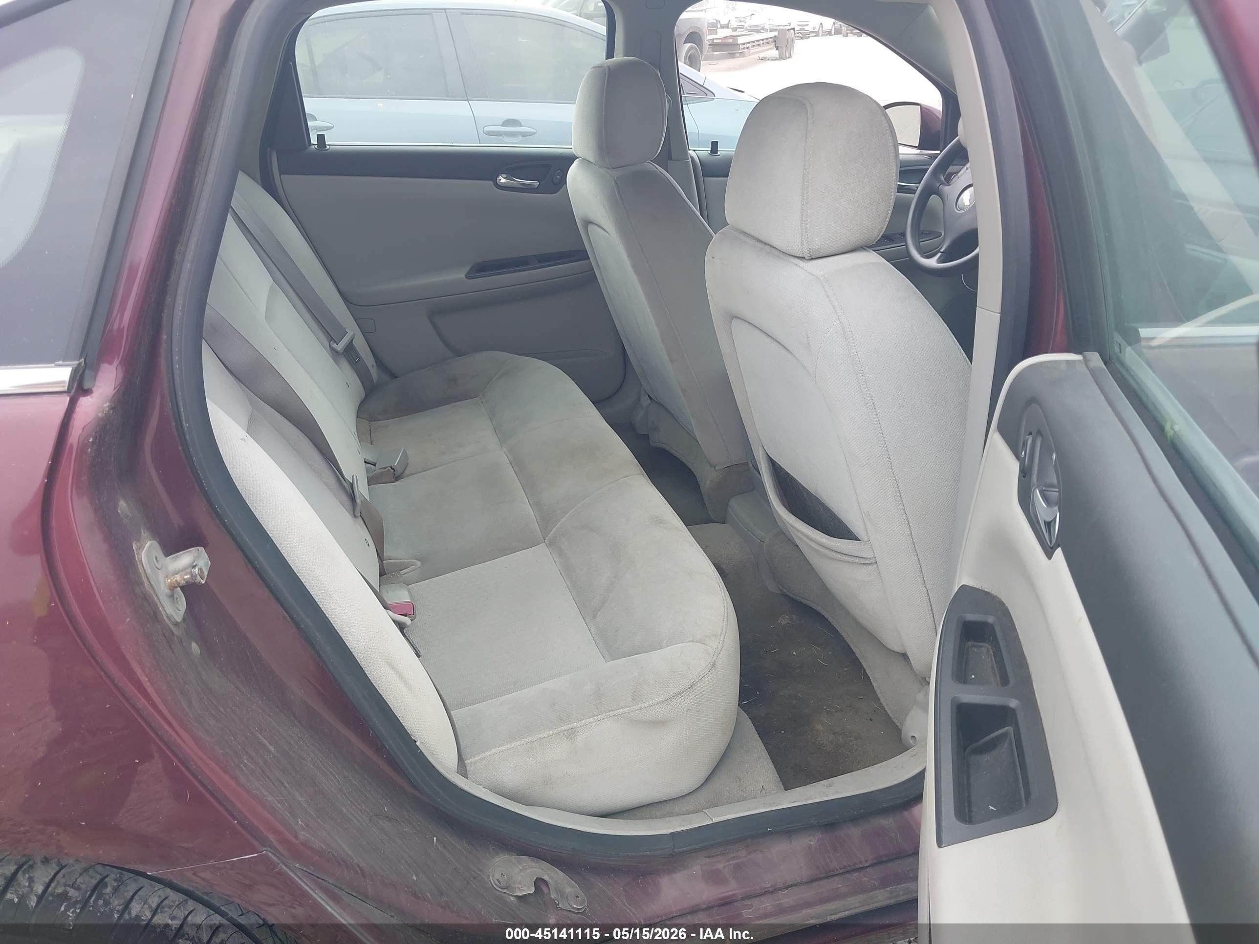 2007 Chevrolet Impala Ls Burgundy vin: 2G1WB58K579201635